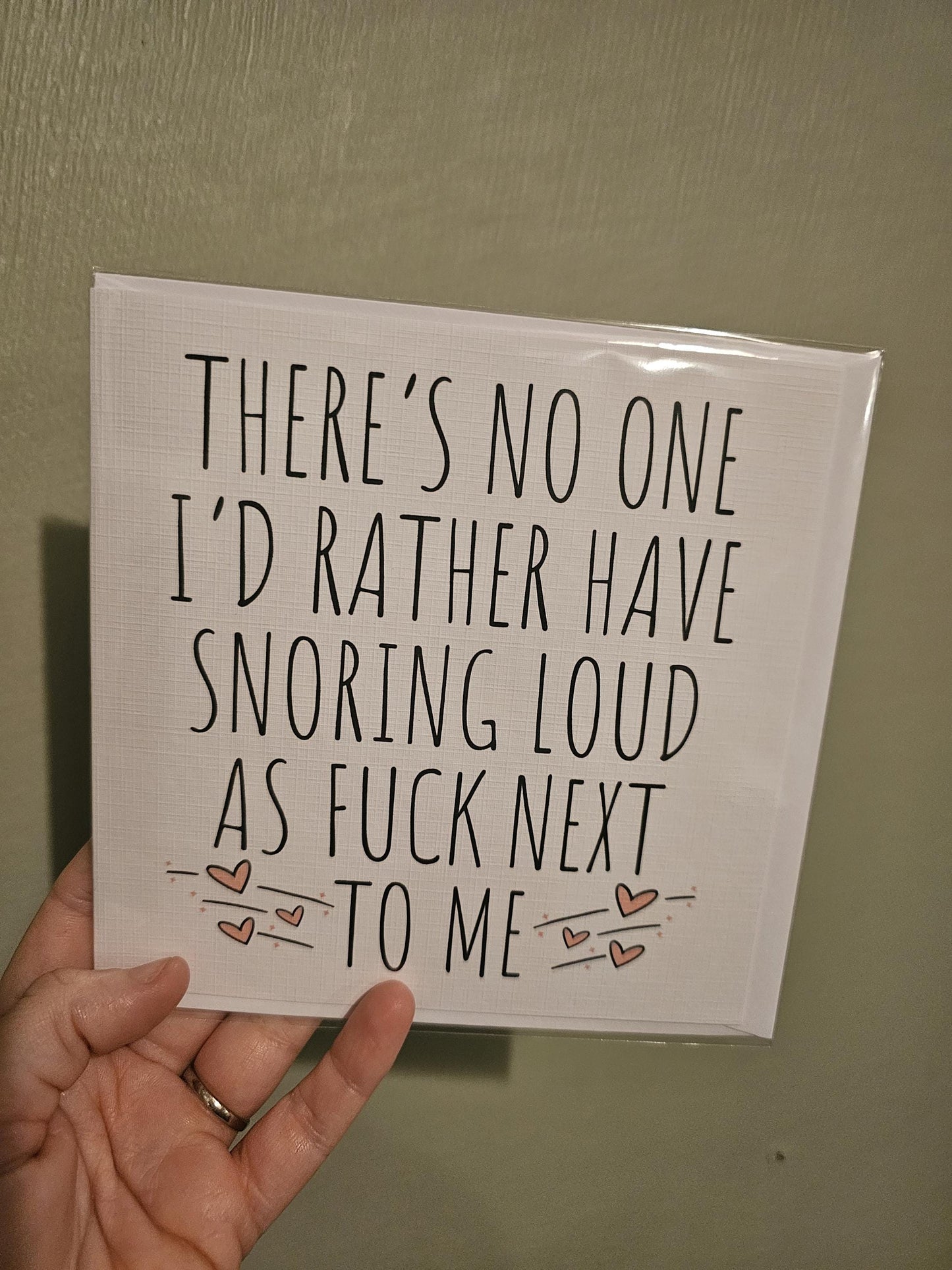 Rude Anniversary Card, Snoring Card, Card For Wife Husband Girlfriend Boyfriend, Adult Swearing Card For Birthday or Anniversary