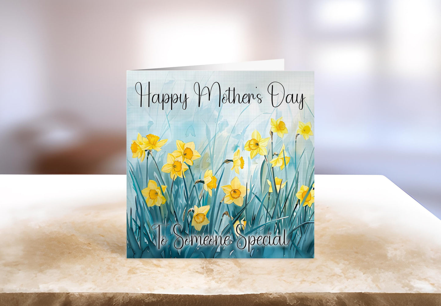 Daffodil Mother's Day Card, Personalised Mother's Day Card, Card For Mum Granny Nan Who Love Daffodil Flowers