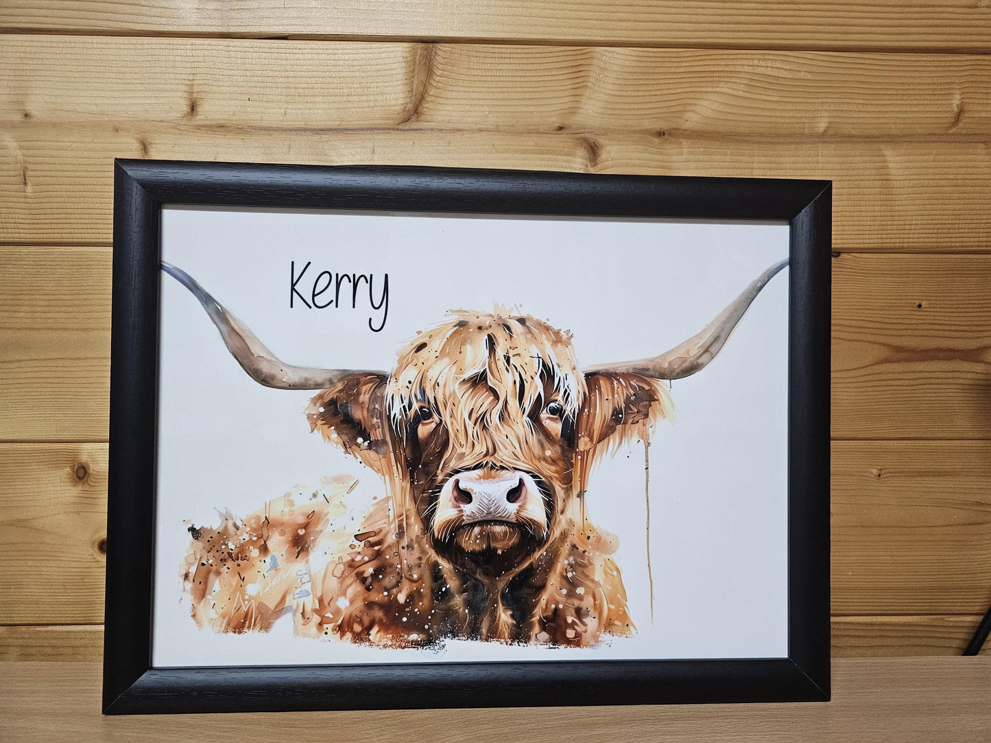 Highland Cow Lap Tray, Personalised Highland Cow Gifts, Brown Highland Cow