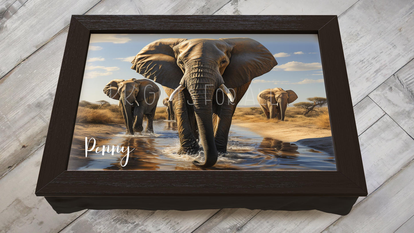 Elephant Lap Tray, Elephant Lover Gifts, Unique Elephant Gift For Her
