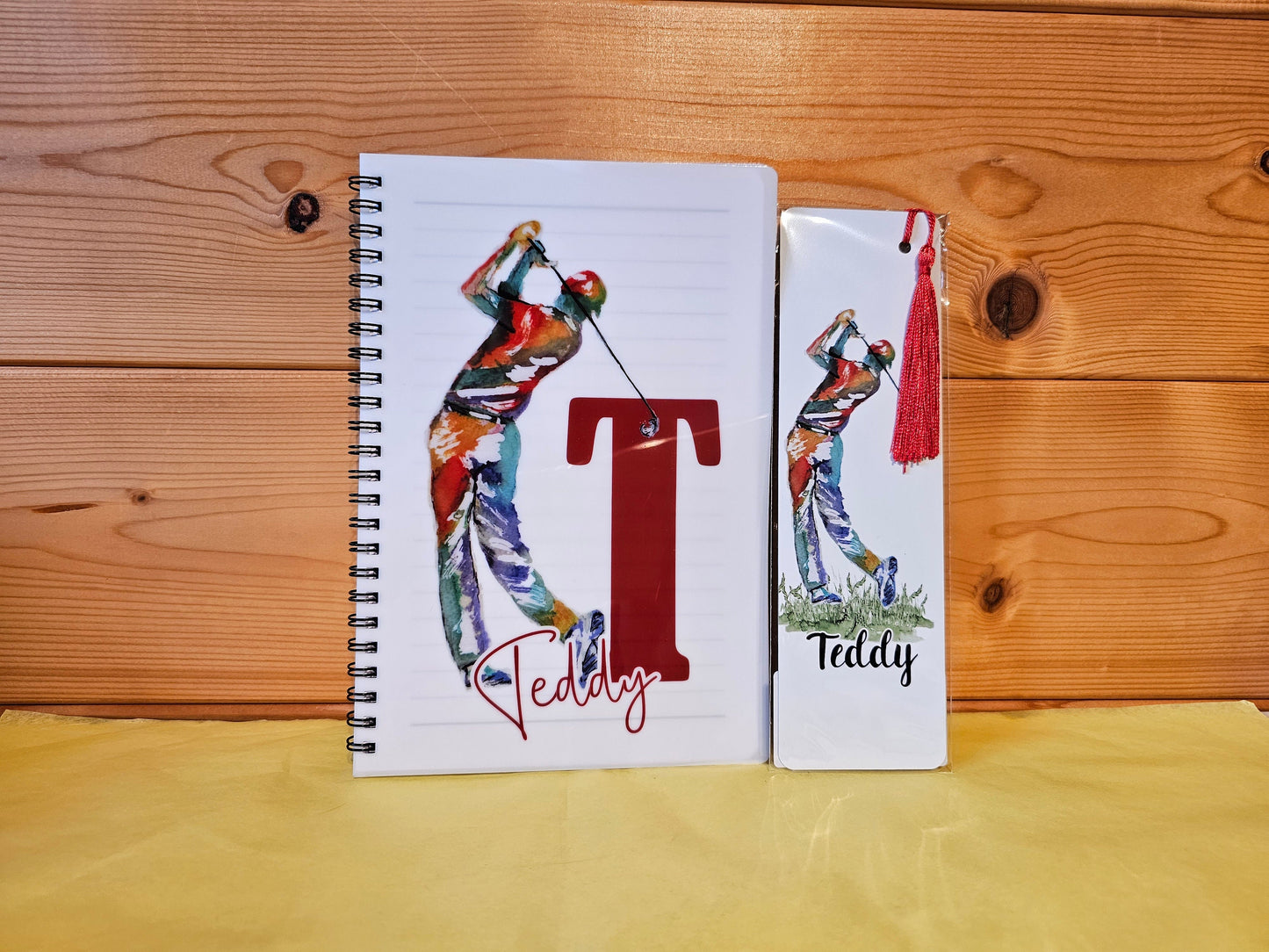 Personalised Golfer Bookmark, Personalised Bookmark, Male Letterbox Gifts, Gift For Dad, Golf Lover Gift, Golf Book Marker, Watercolour Golf