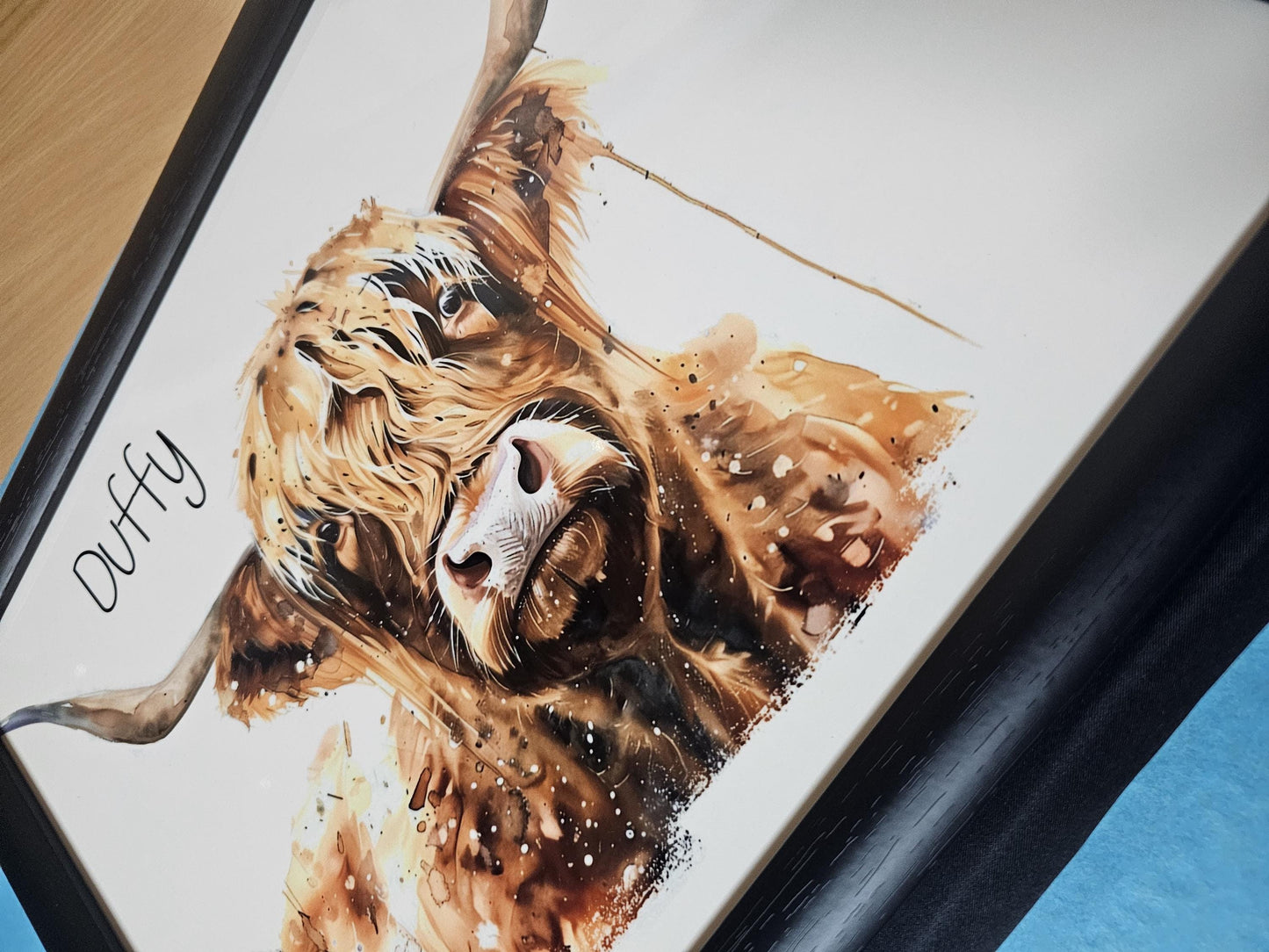 Highland Cow Lap Tray, Personalised Highland Cow Gifts, Brown Highland Cow