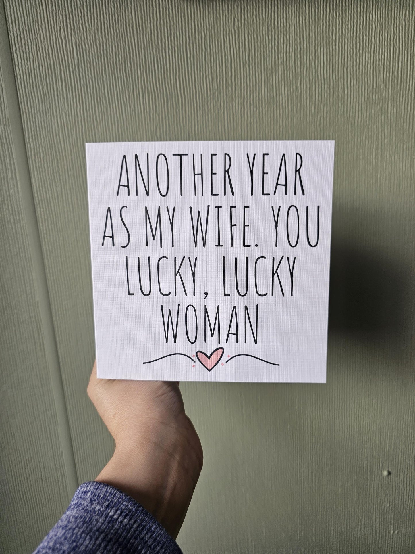Wife Birthday Card, Anniversary Card For Wife, Lucky Wife Card, Funny Card For Wife