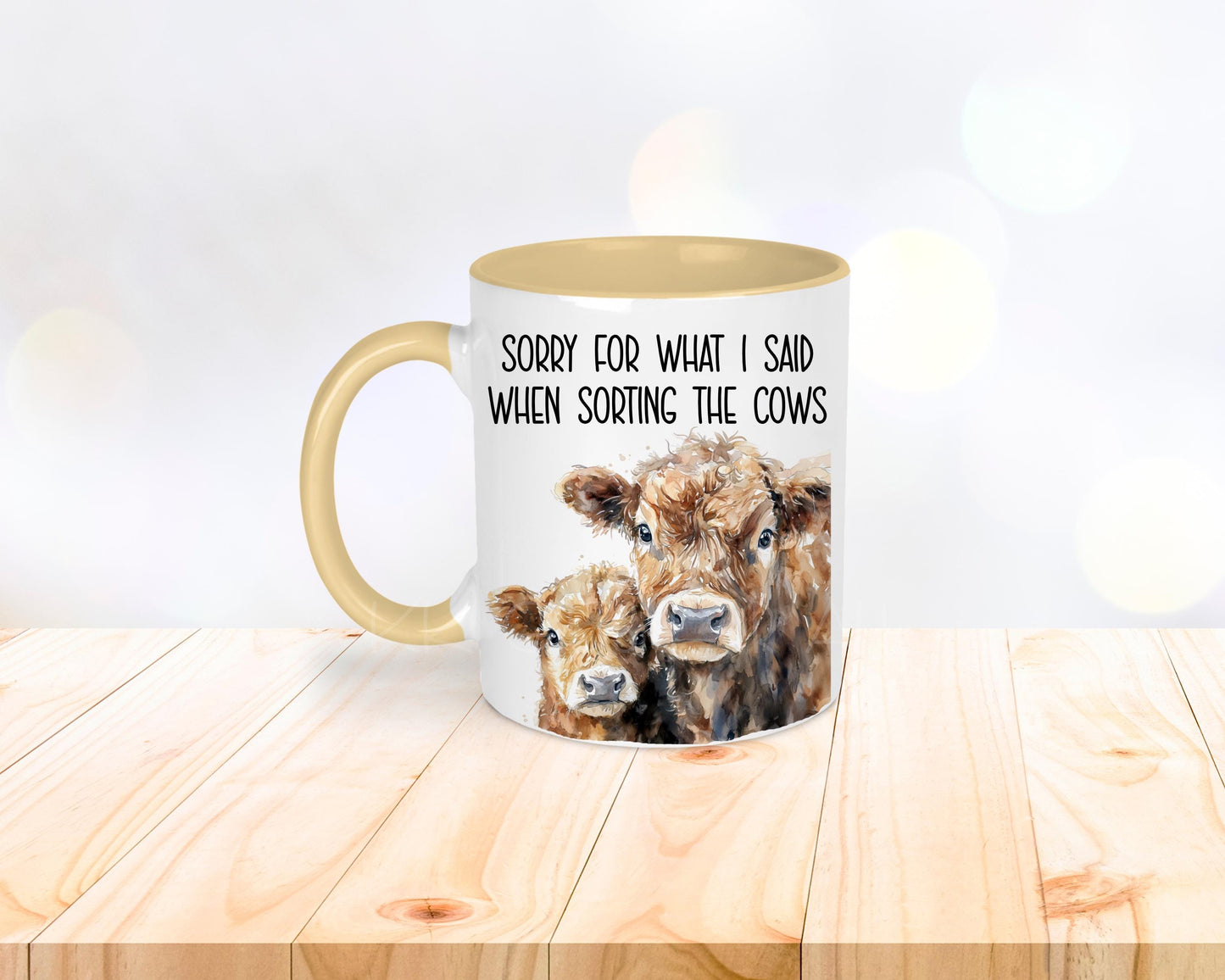Funny Cow Mug: Sorry For What I Said When Sorting Cows