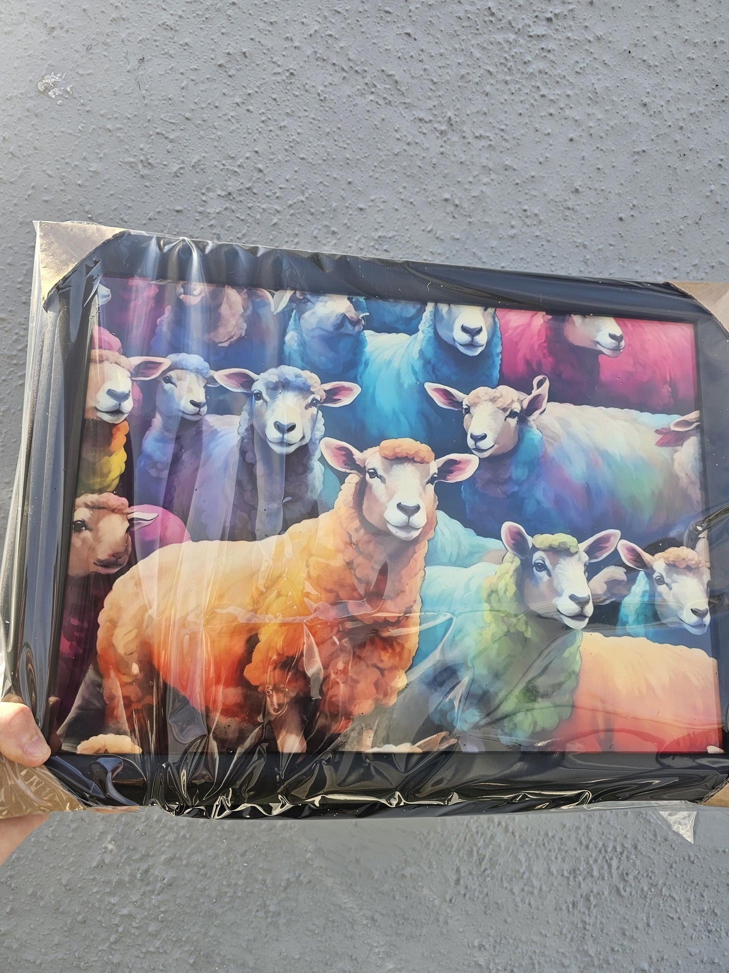 Sheep Lap Tray, Personalised Colourful Sheep Gifts, Colourful Sheep