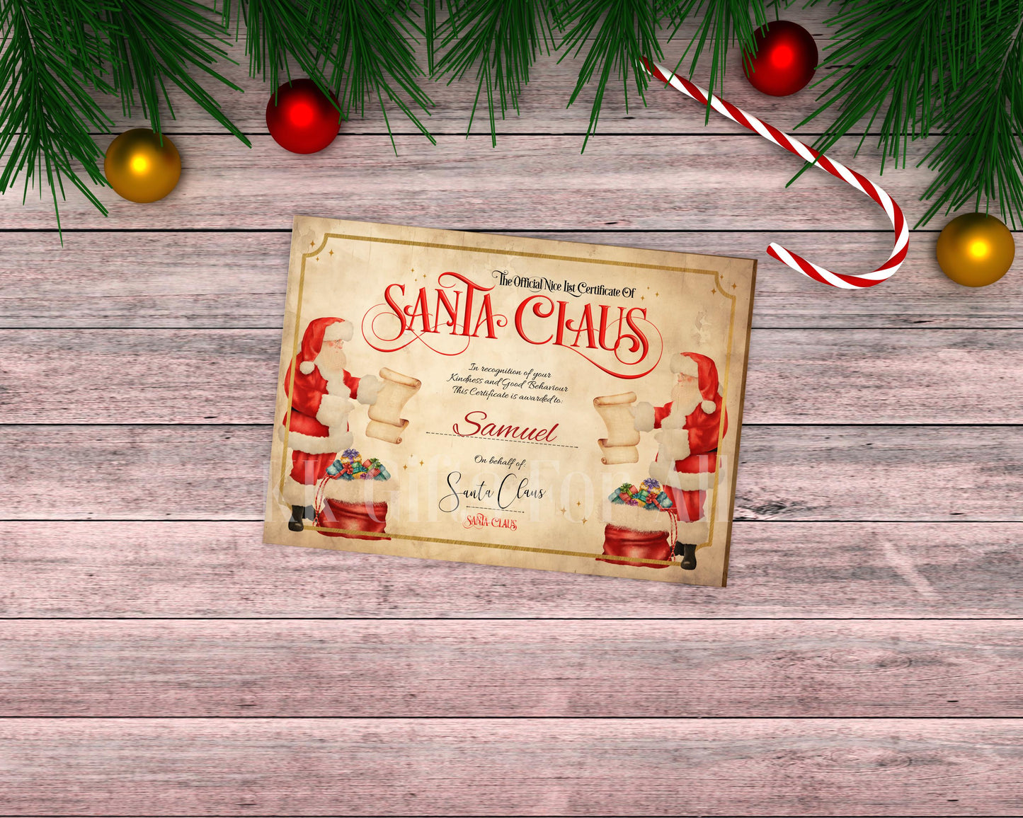 Personalised Santa Letter & Nice List Certificate