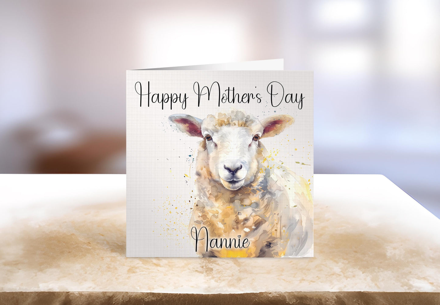 Sheep Mother's Day Card, Personalise Mother's Day Card, Card For Mum Granny Nan Who Love Sheep