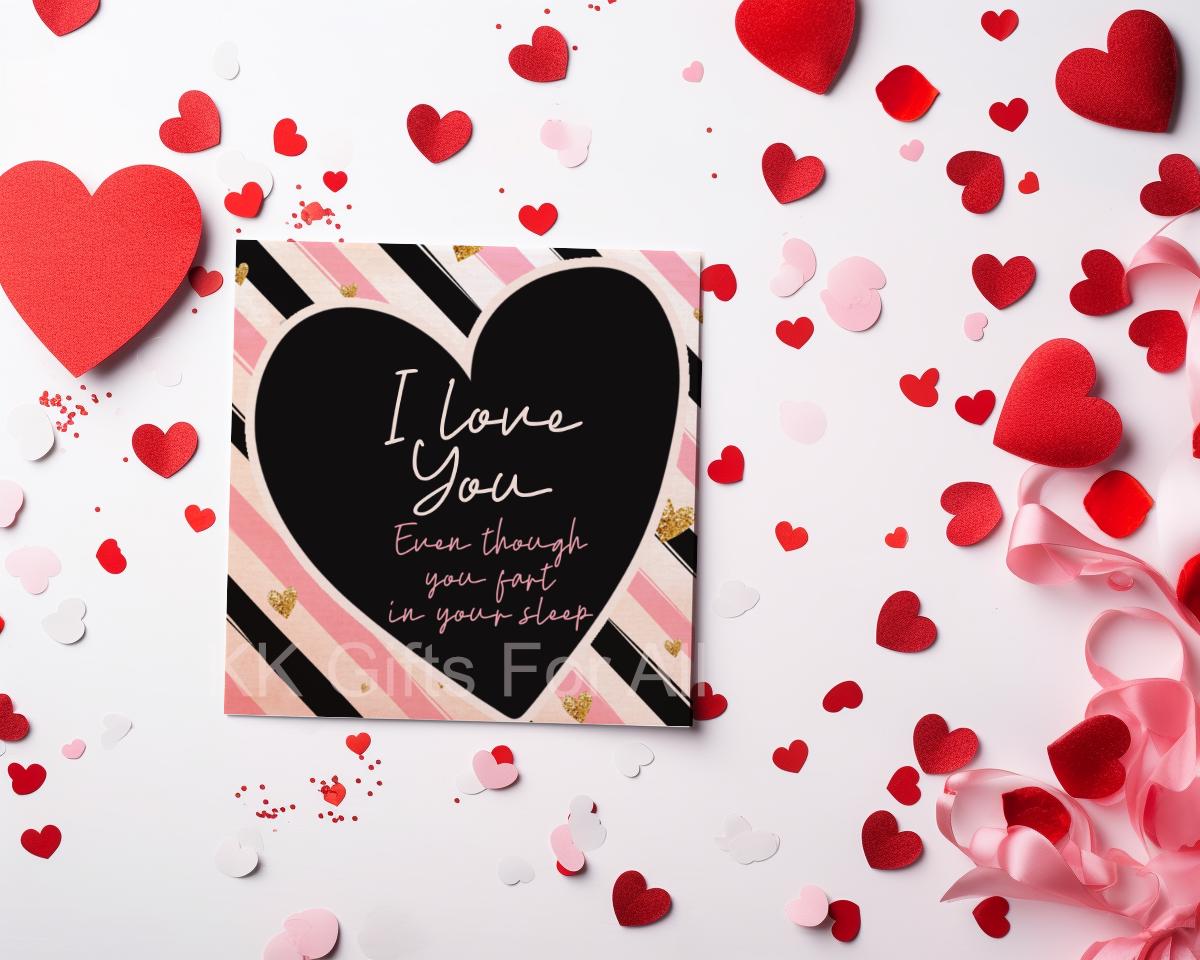 Valentine's Day Card, I Love You Fart Card, Card For Wife Girlfriend Husband Boyfriend