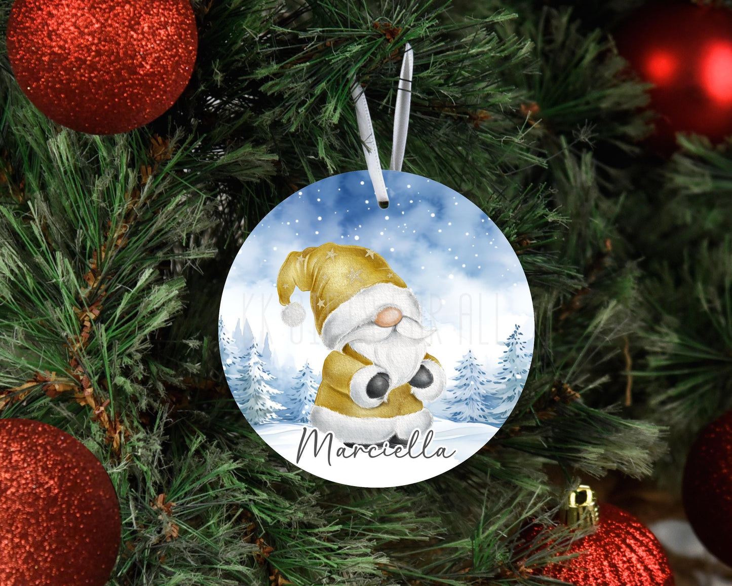 Personalized Gonk Christmas Ornament, Gnome Family Keepsake Tree Decoration