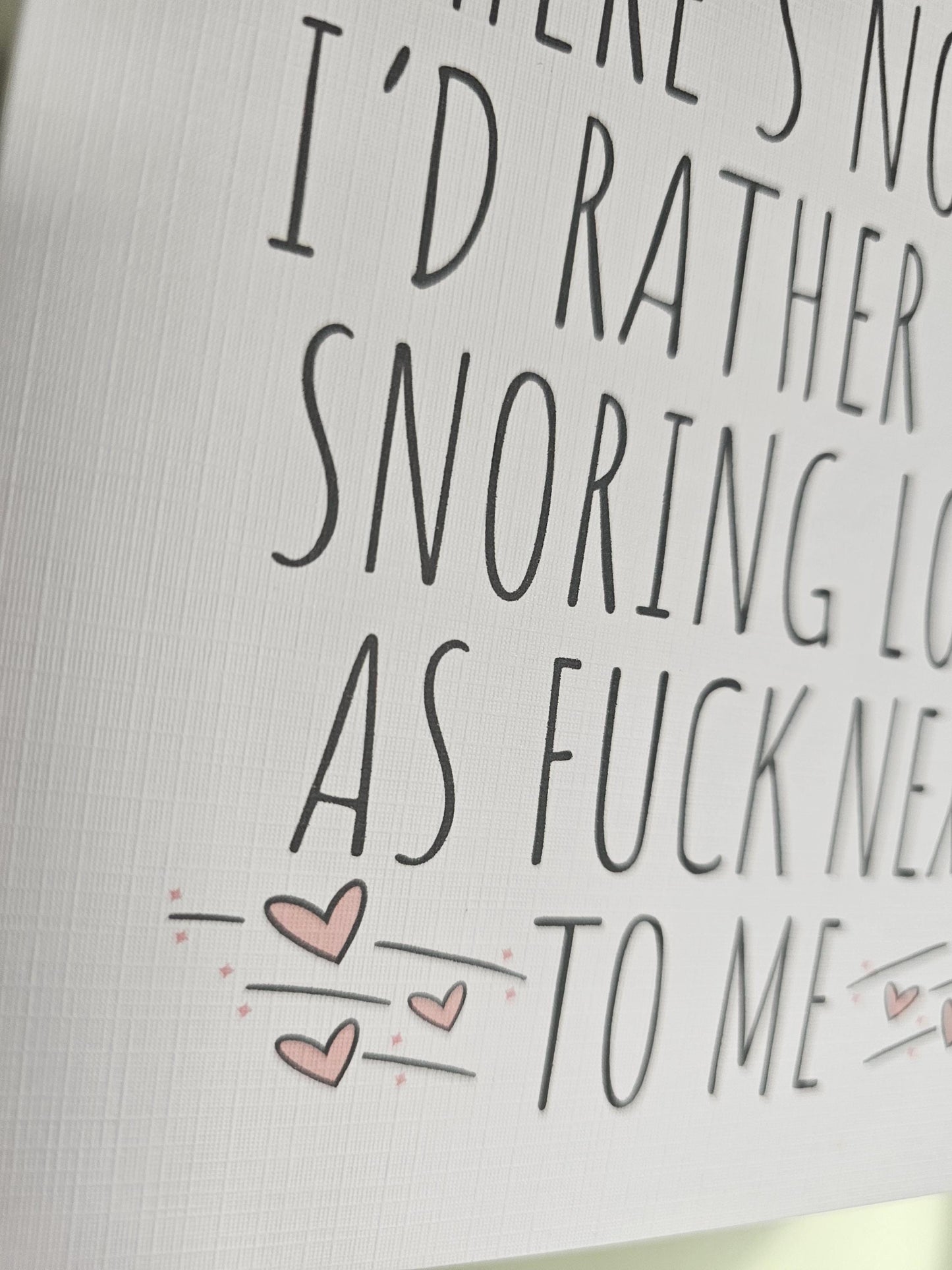 Rude Anniversary Card, Snoring Card, Card For Wife Husband Girlfriend Boyfriend, Adult Swearing Card For Birthday or Anniversary