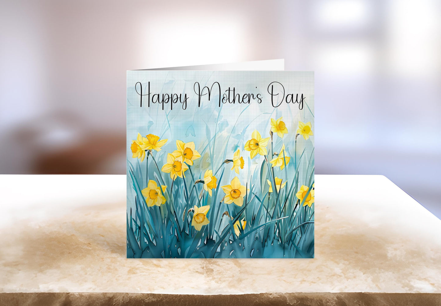 Daffodil Mother's Day Card, Personalised Mother's Day Card, Card For Mum Granny Nan Who Love Daffodil Flowers