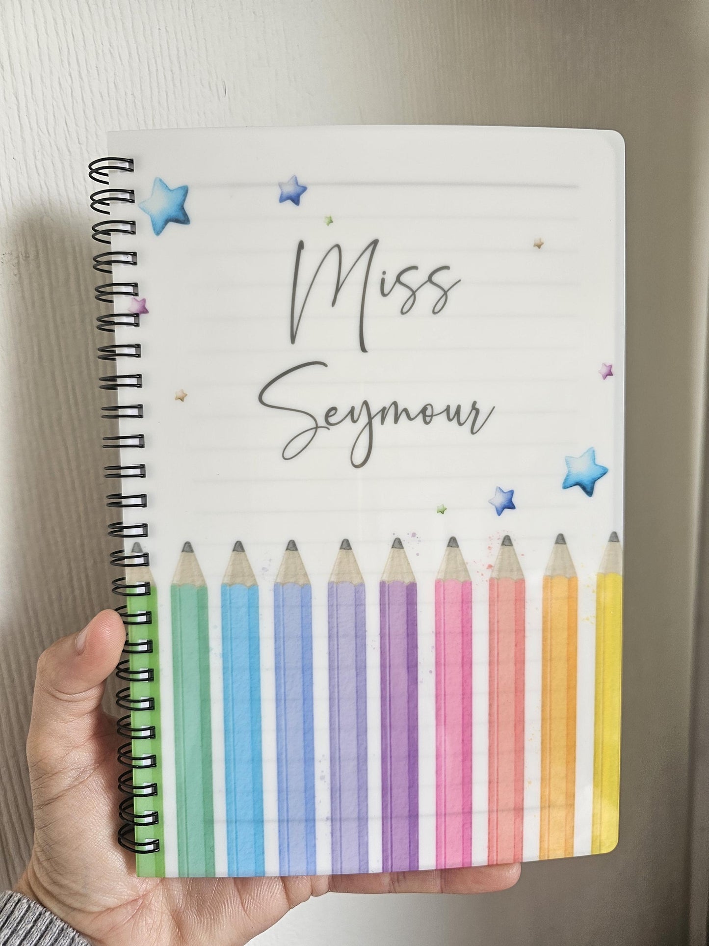 Personalised Teacher Notebook: A5 Lined Notepad, Thank You Gift