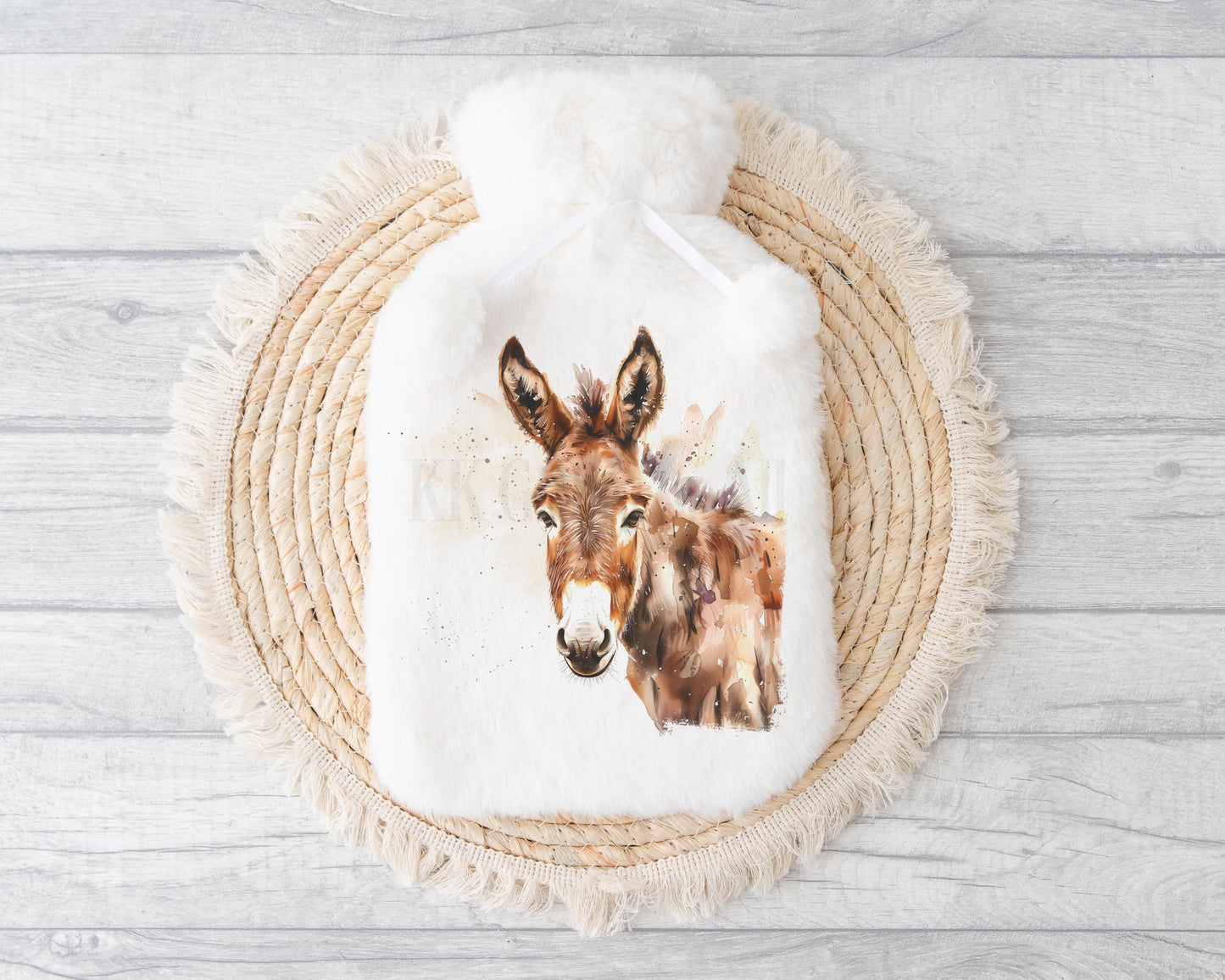 Donkey Hot Water Bottle, Personalied Donkey Gifts, Fluffy Donkey Gifts