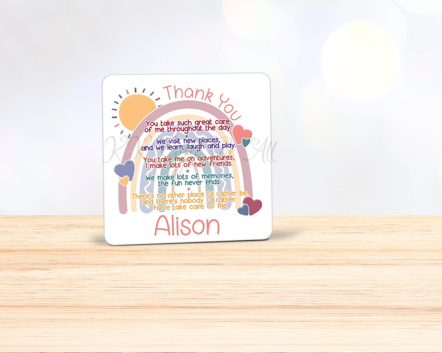 Personalised Nursery Worker Gift, Leaving Gift For Nursery Assistant, Thank You Mug And Coaster