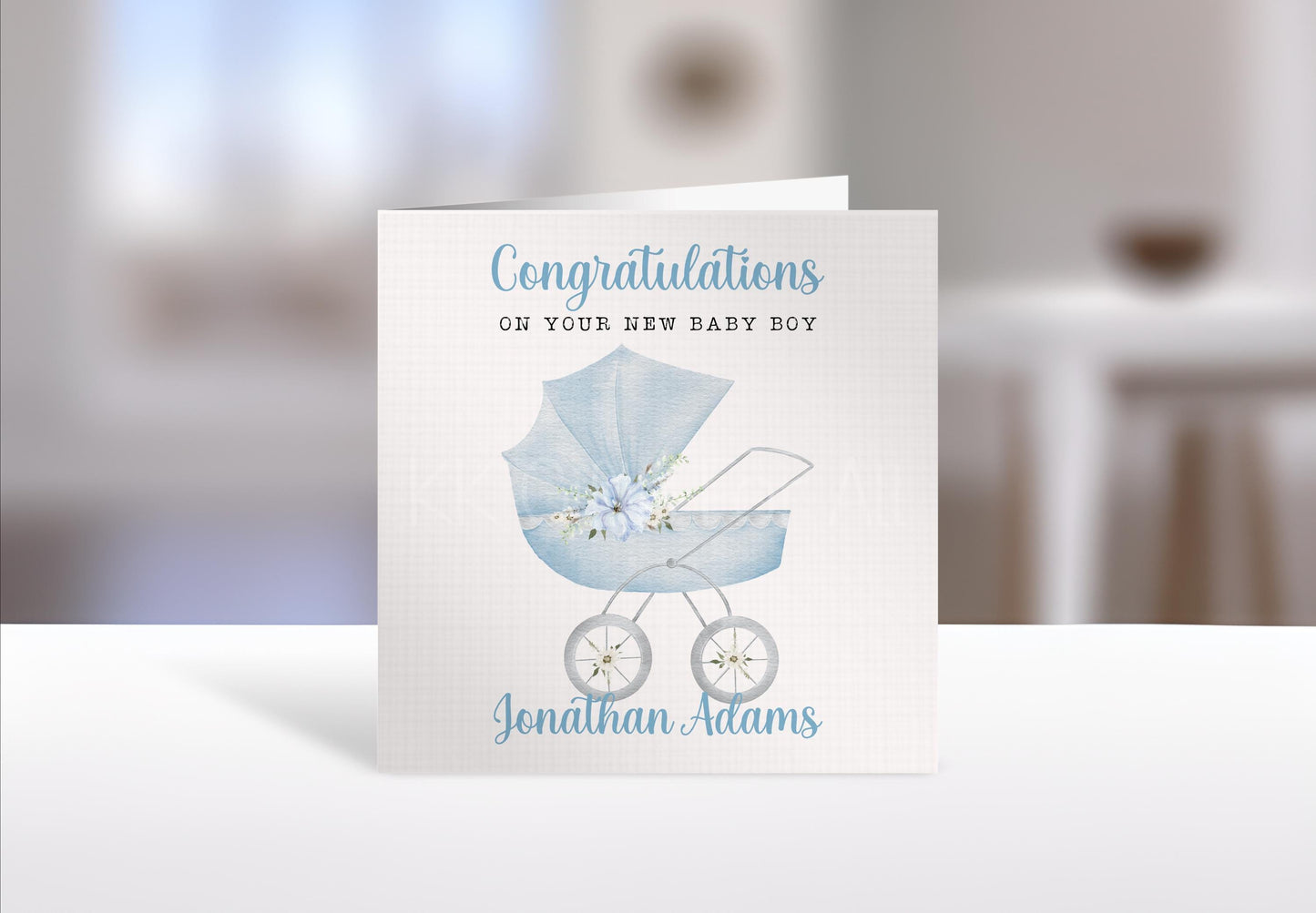 Personalised Baby Card, New Parents Card, New Baby Boy Card