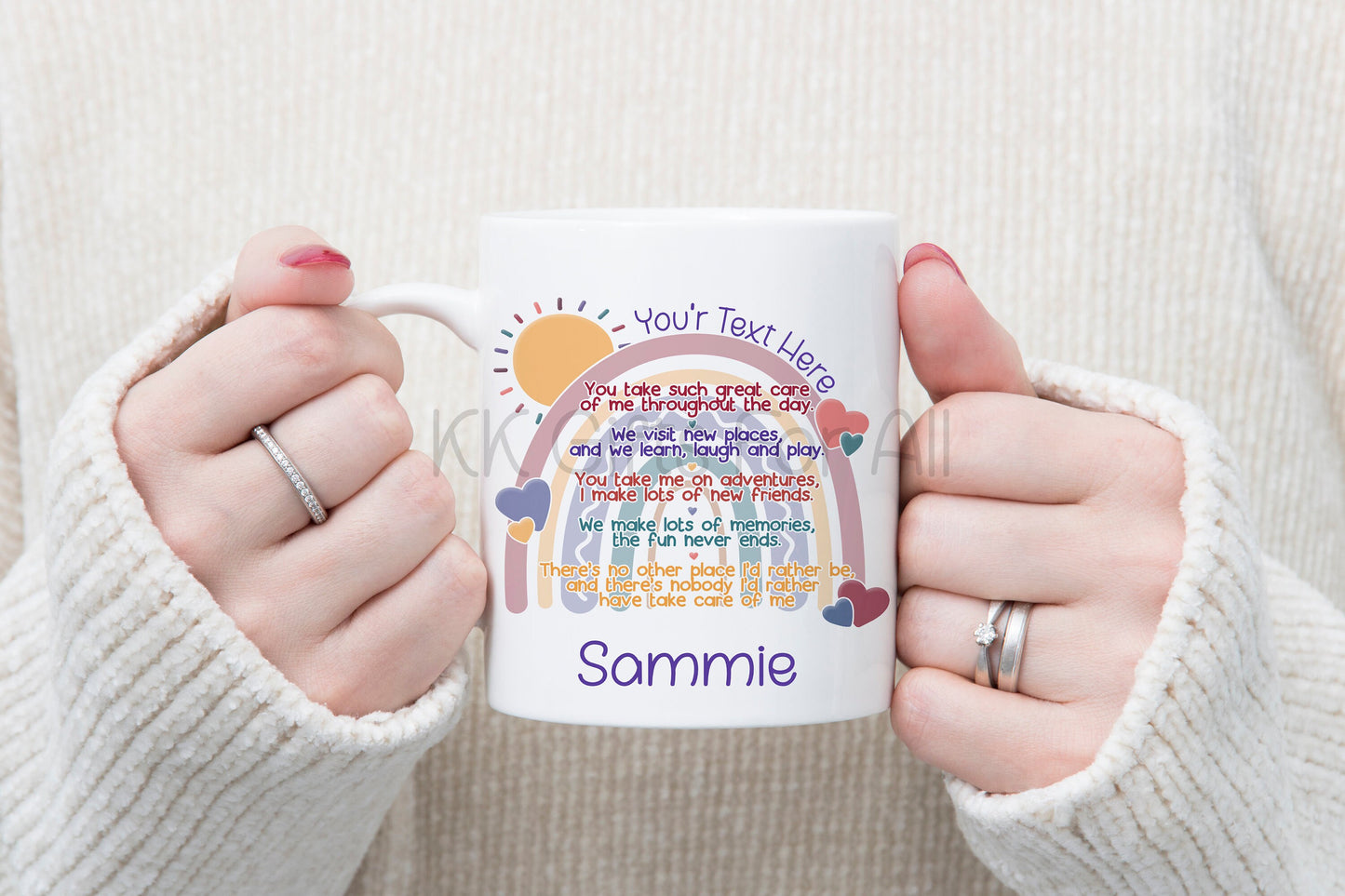 Personalised Nursery Worker Gift, Leaving Gift For Nursery Assistant, Thank You Mug And Coaster