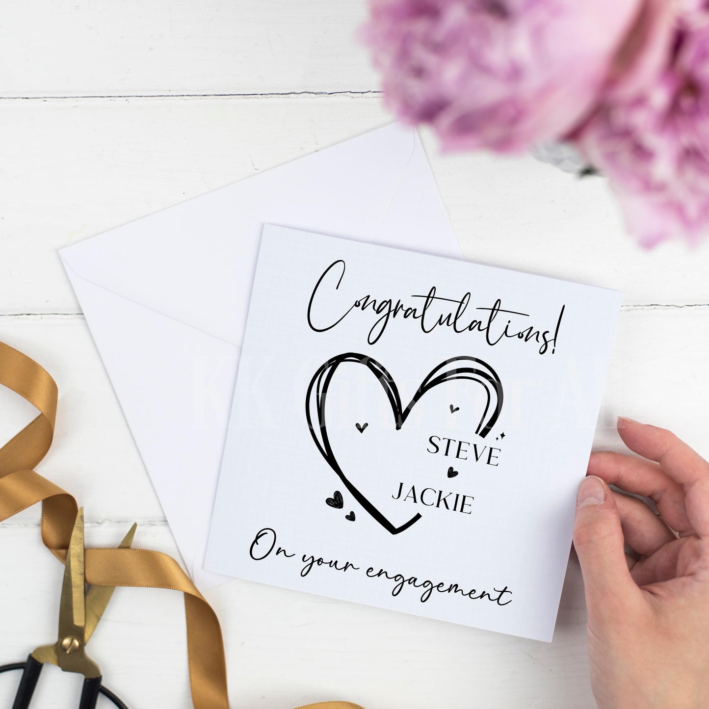 Personalised Engagement Card, Congratulations On Engagement Card