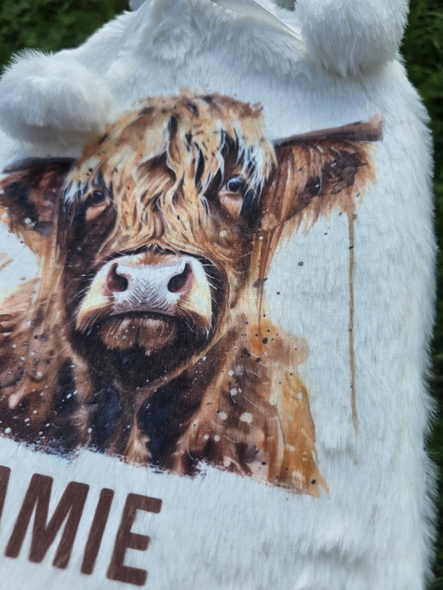 Personalised Hot Water Bottle, Highland Cow Gifts, Gift For Highland Cow Lovers