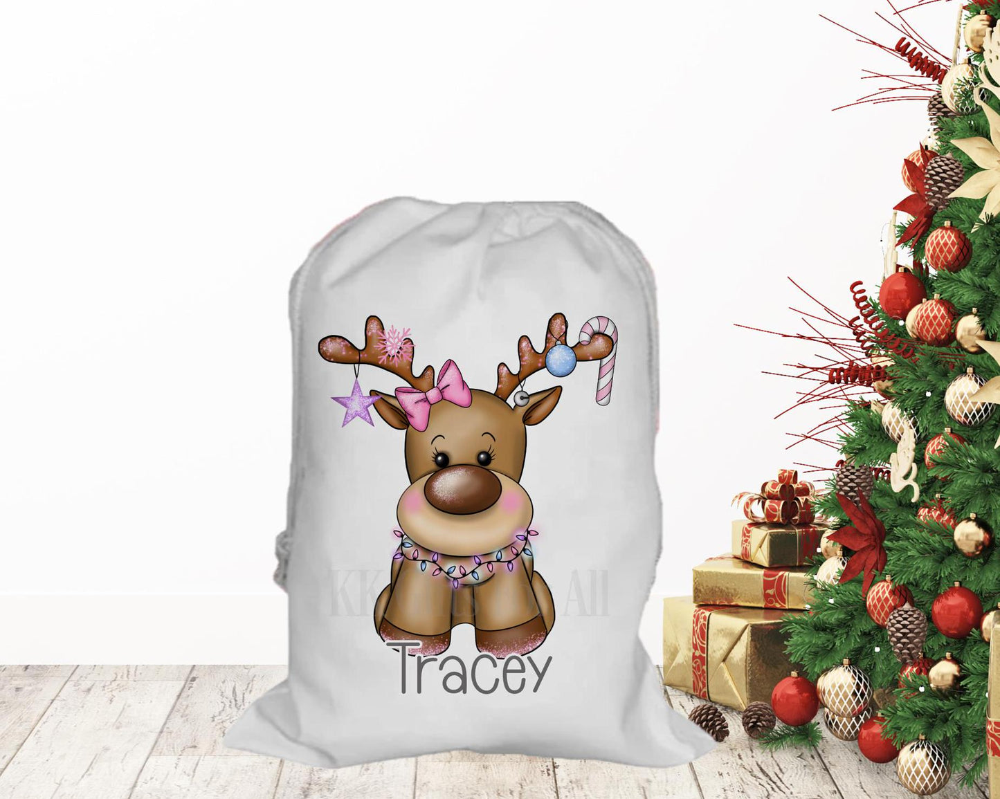 Personalised Father Christmas Santa Sack, Large Christmas Sack, Christmas Present Bag