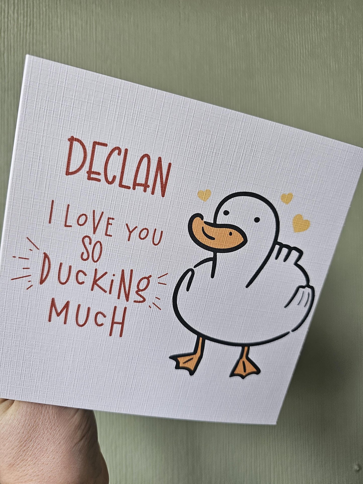 Anniversary or Birthday Card, I Love You So Ducking Much, Card For Wife Husband Girlfriend Boyfriend