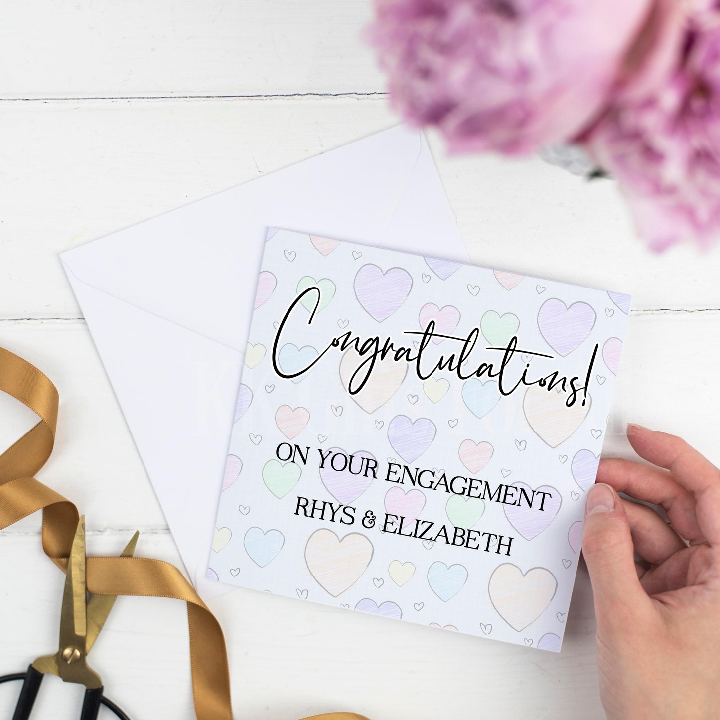 Personalised Engaged Card, Engagement Card, Congratulations On Your Engagement