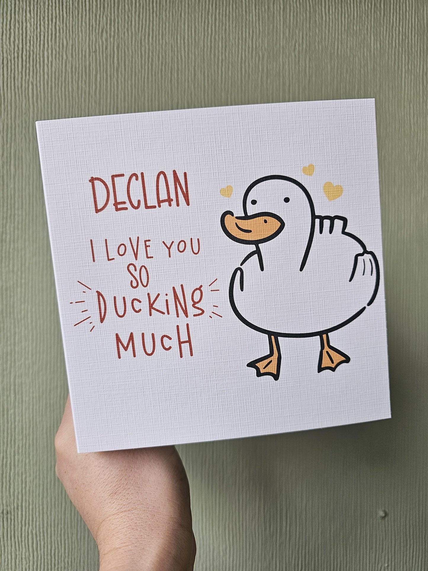 Anniversary or Birthday Card, I Love You So Ducking Much, Card For Wife Husband Girlfriend Boyfriend