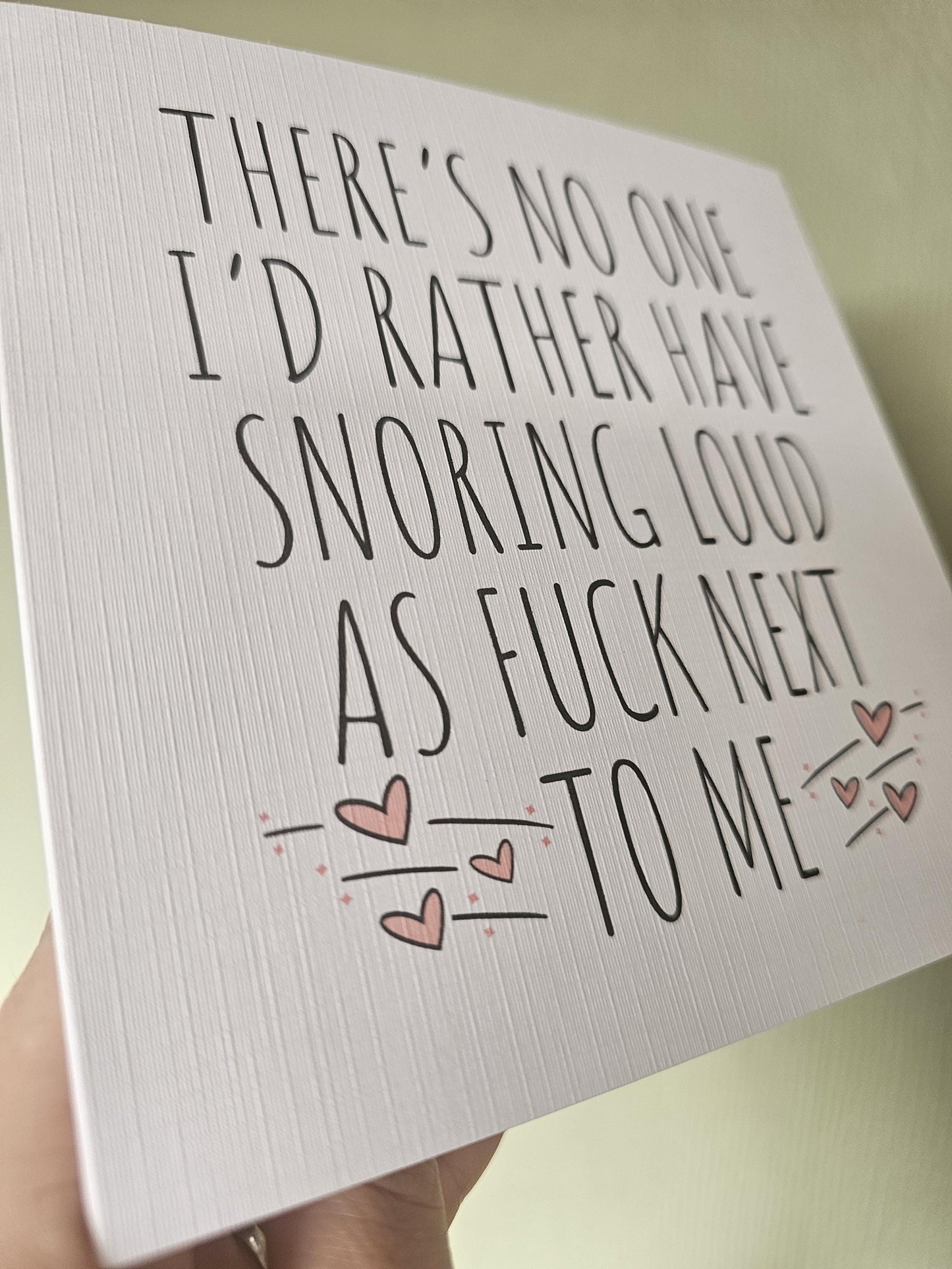 Rude Anniversary Card, Snoring Card, Card For Wife Husband Girlfriend Boyfriend, Adult Swearing Card For Birthday or Anniversary