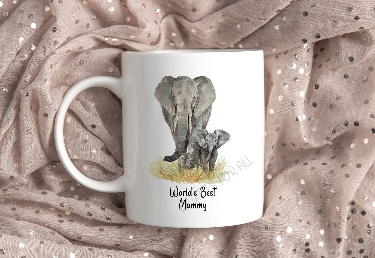 Elephant Lover Gift Idea, Baby Elephant With Mother/Mum, New Mum Gift, Baby Shower Gift, Secret Santa Present, Gift For Mummy, Mums New Mug