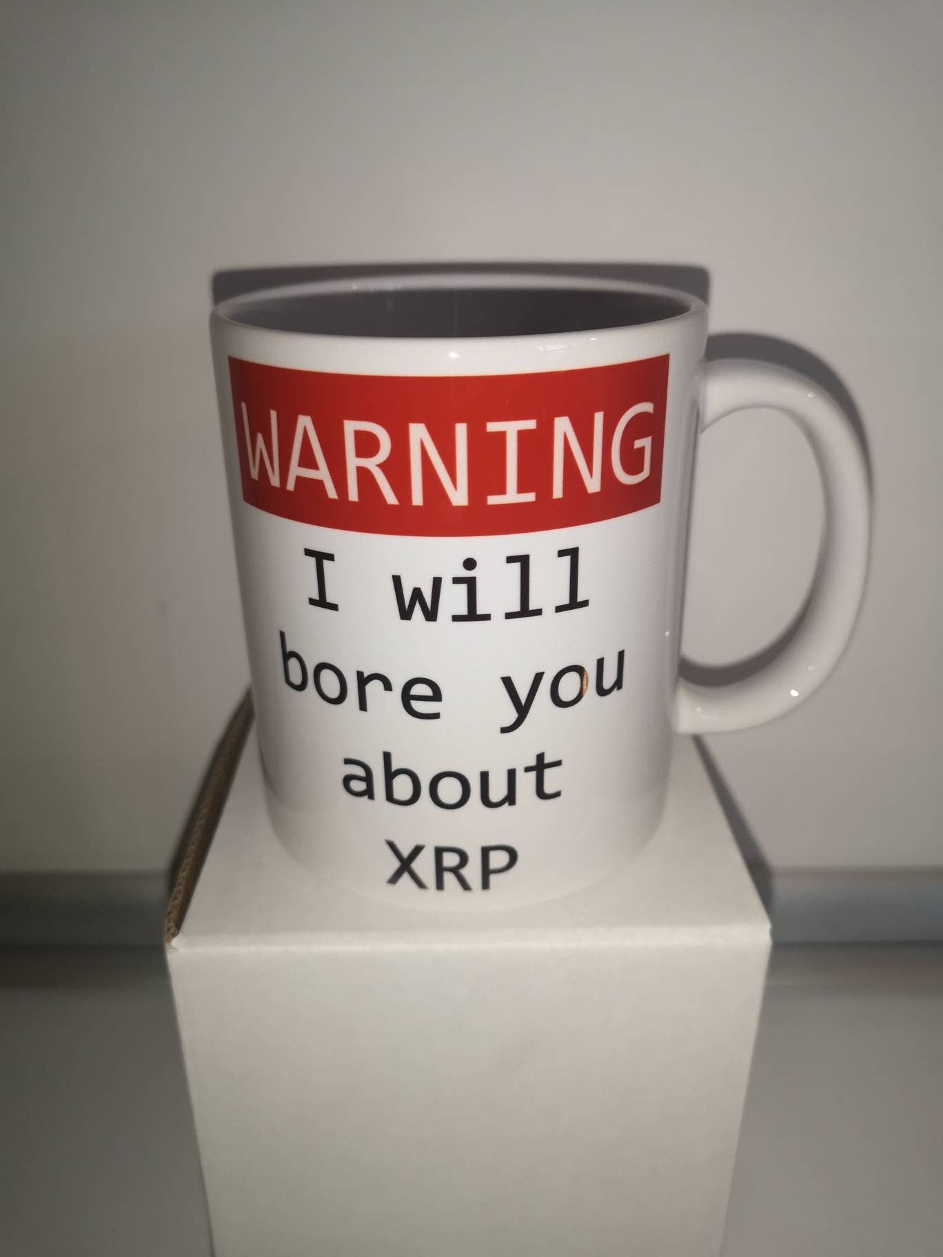 Cryptocurrency XRP Mug, Warning Crypto Funny Mug Gift,