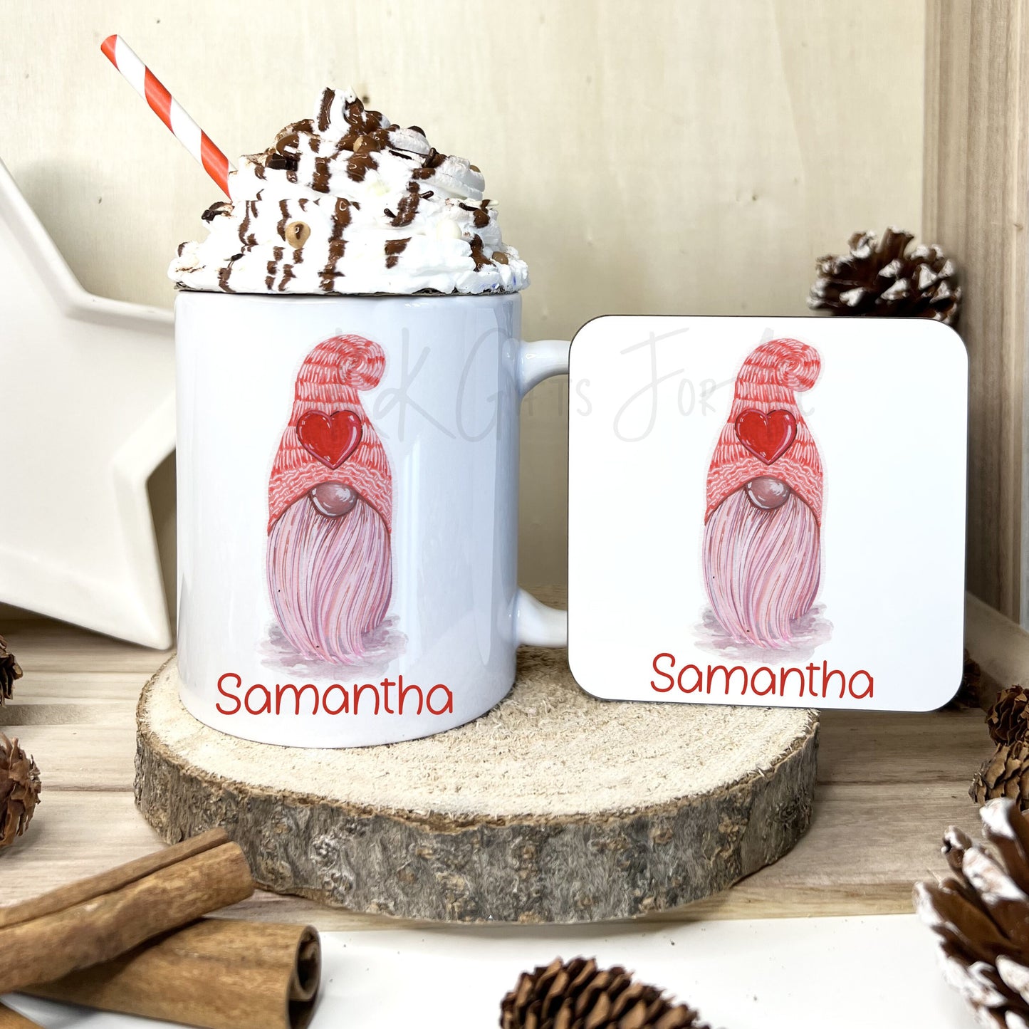 Personalised Gnome Mug, Gift Ideas For Her, Valentine's Gnome Gift For Wife, Gonk Mug
