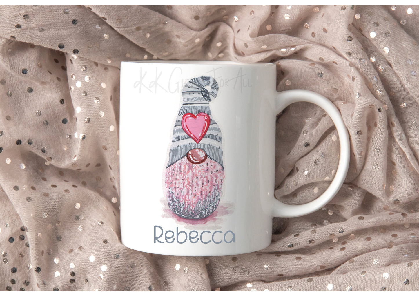 Personalised Gnome Mug, Gift Ideas For Her, Valentine's Gnome Gift For Wife, Gonk Mug
