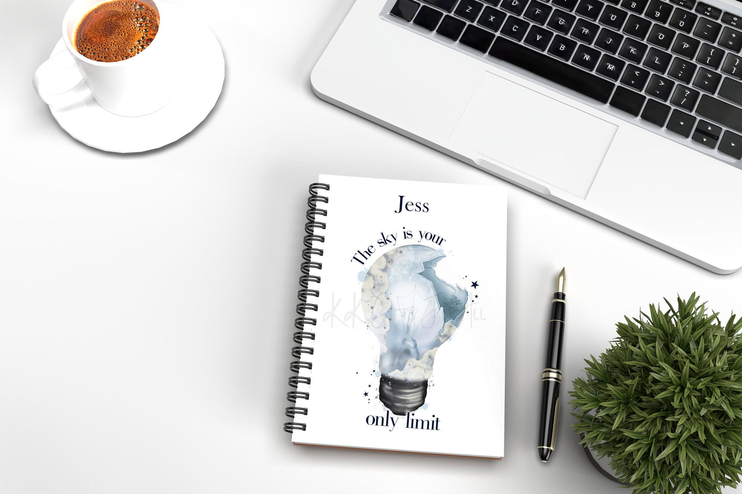 The Sky Is The Limit, Mental Health Inspired Notebook, Personalised A5 Notepad, Self Gift, Custom Pad For Him, Positive Notes, Gift For Her