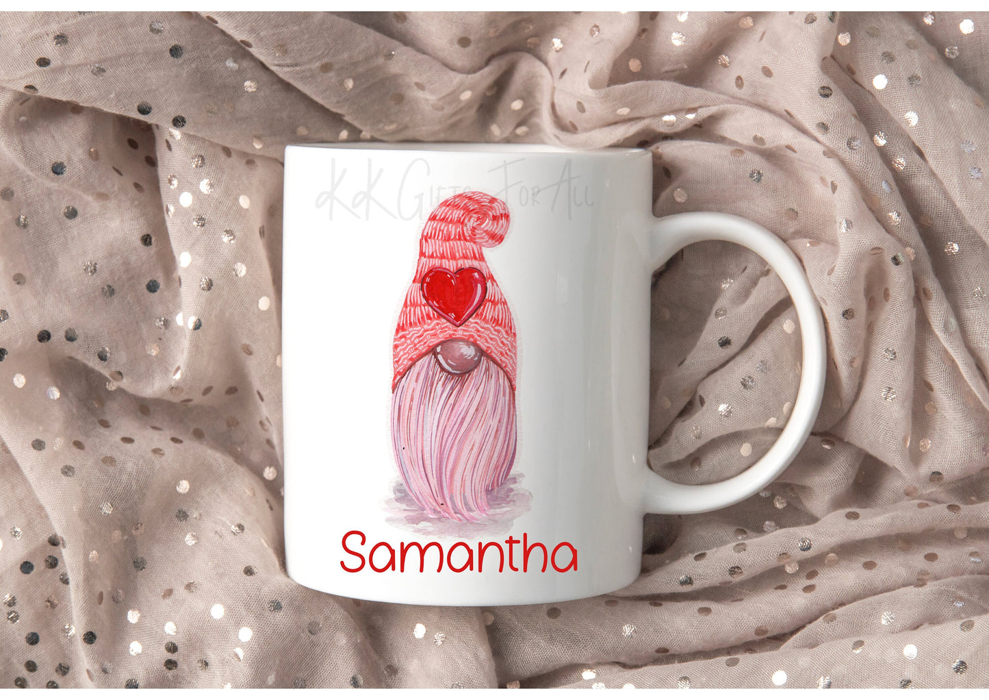 Personalised Gnome Mug, Gift Ideas For Her, Valentine's Gnome Gift For Wife, Gonk Mug
