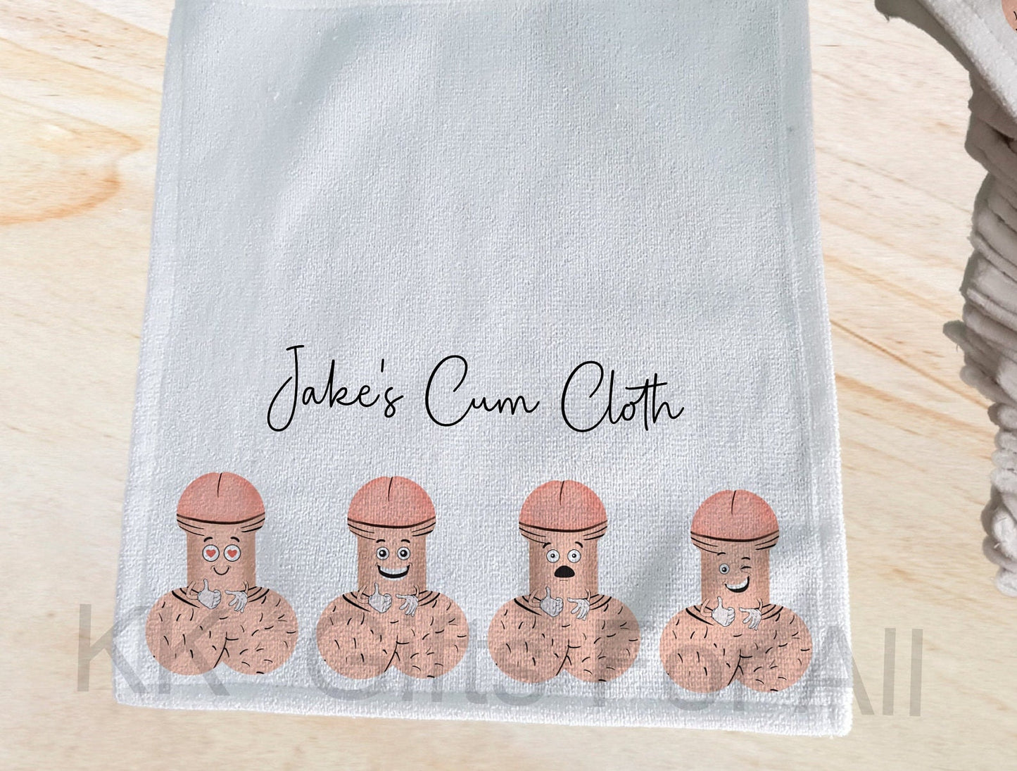 Personalised After Sex Wash Cloth, Birthday Gifts For Him, Mens Willy Wipe Rag, Adult Humour Gift, Rude Naughty Gifts For Him Valentines Day