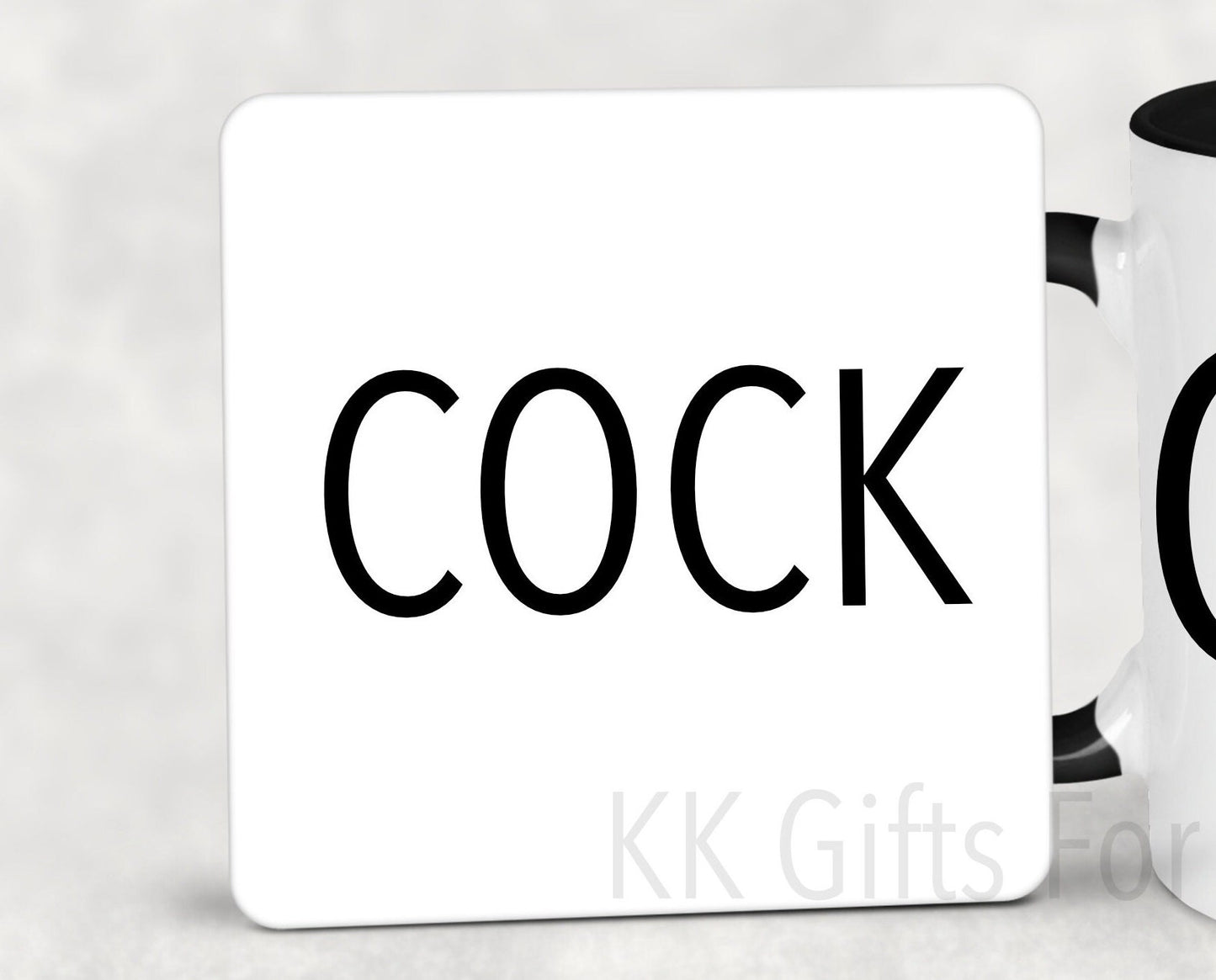 Cock Mug & Coaster Gift, Adult Humour Gifts, Rude And Sweaty Gifts For Him, Sarcastic Gifts For Her, Offensive Mug And Coaster, Adult Humour
