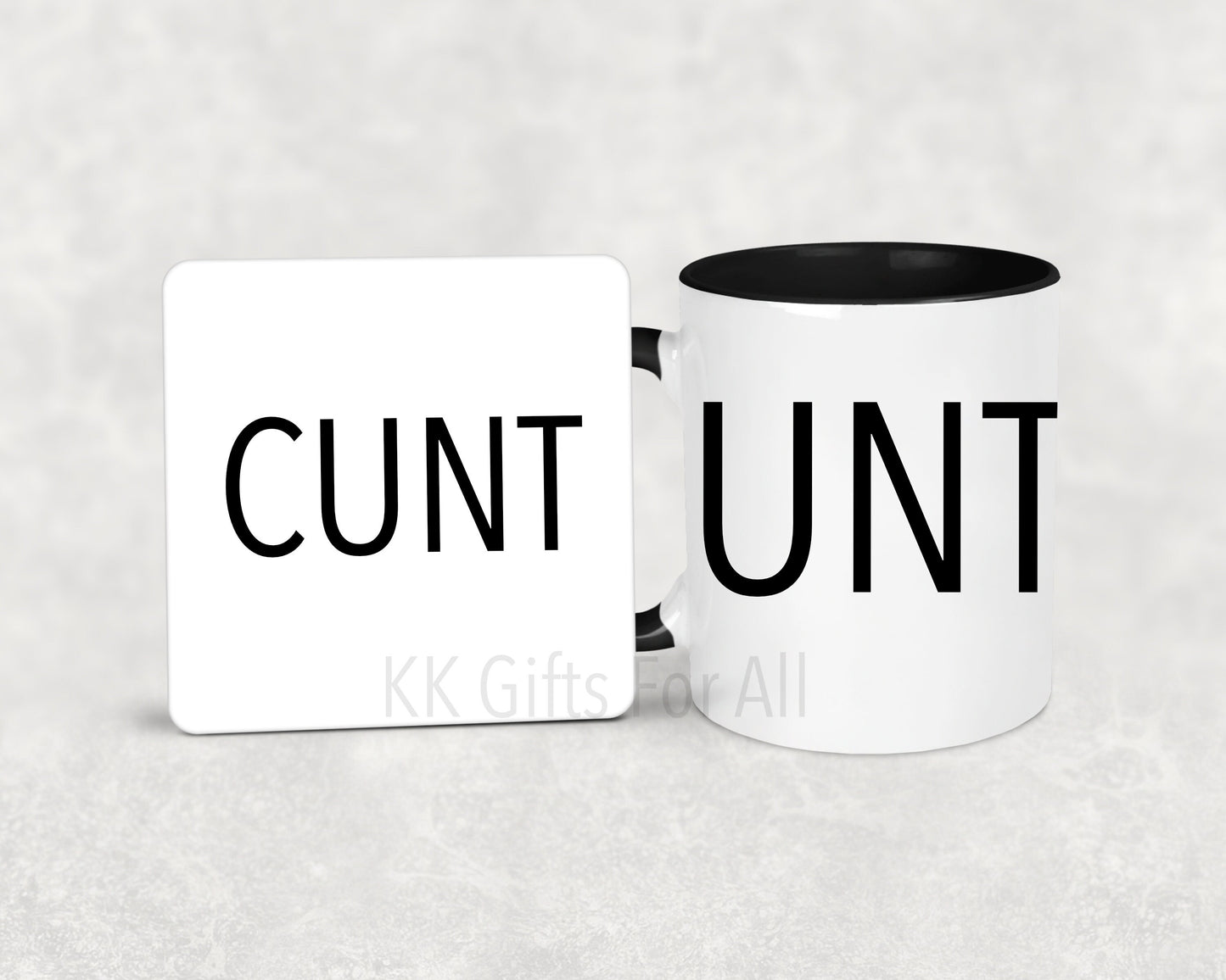Cunt Mug & Coaster Set, Adult Humour Gift, Offensive Gift For Her, Inappropriate Office Coffee Mug, Rude Sweaty Mug And Coaster, Sarcastic