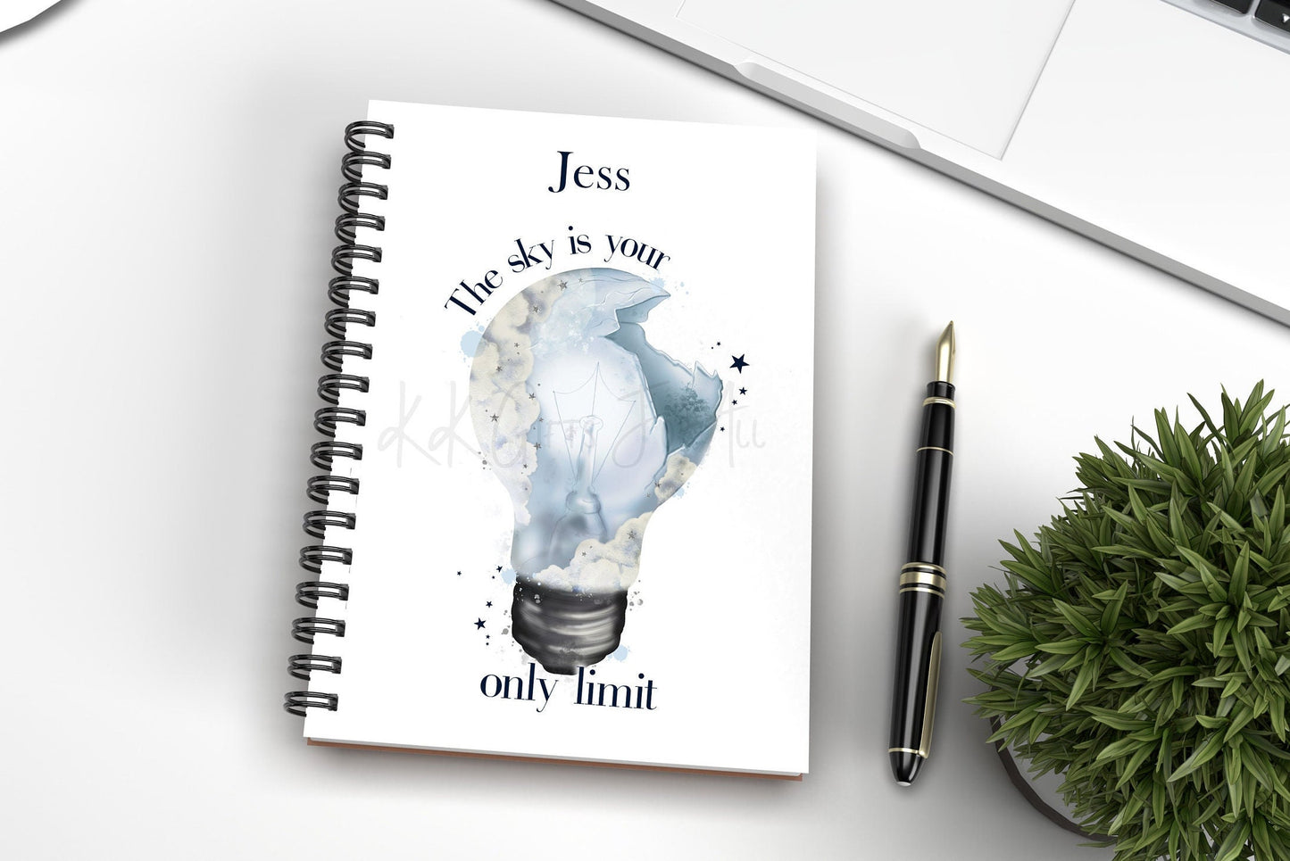 The Sky Is The Limit, Mental Health Inspired Notebook, Personalised A5 Notepad, Self Gift, Custom Pad For Him, Positive Notes, Gift For Her