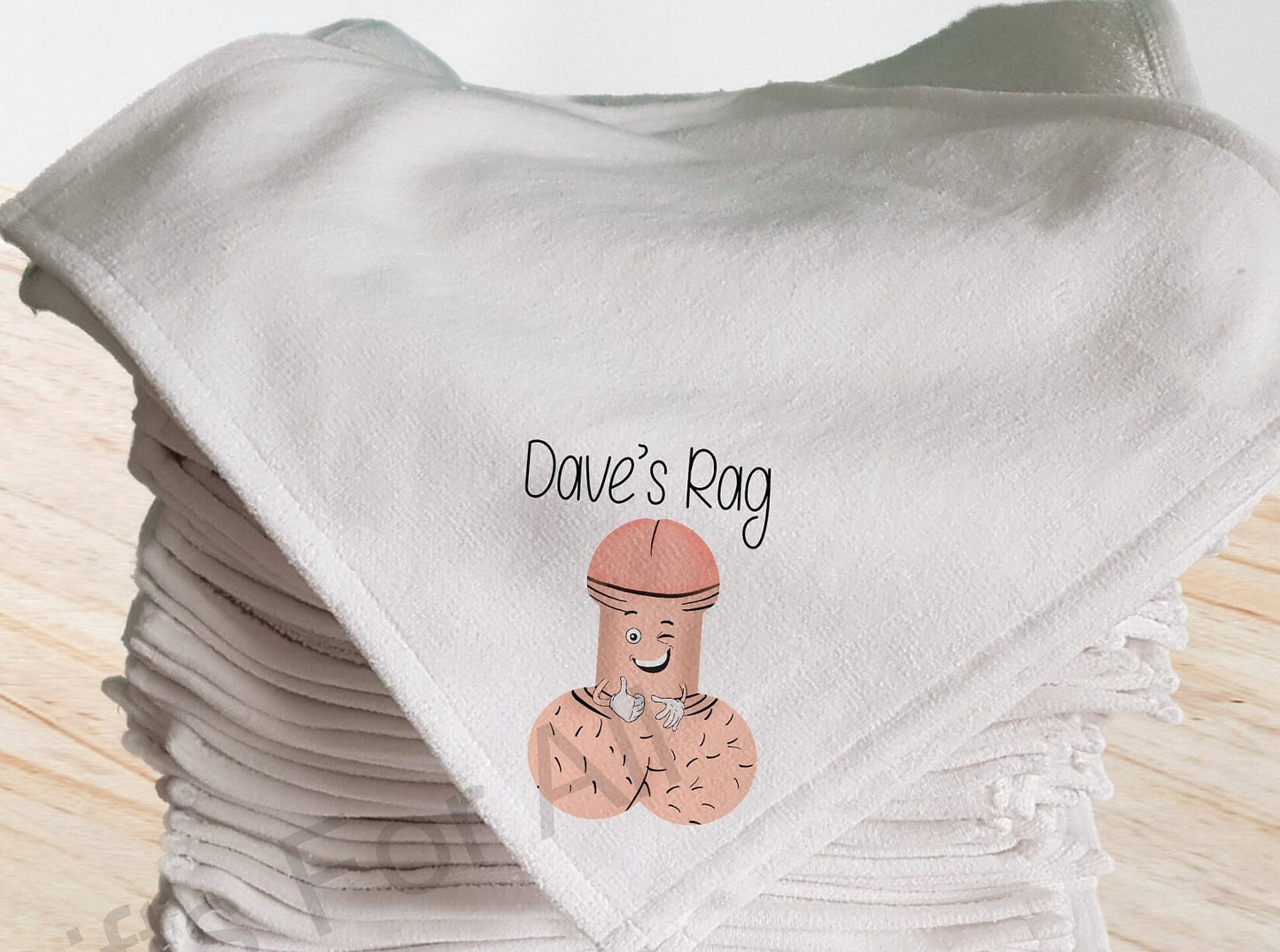 Personalised Rude Gift, Wash Cloth For Him, Funny Gift For Boyfriend, Cum Rag Willy Wipe