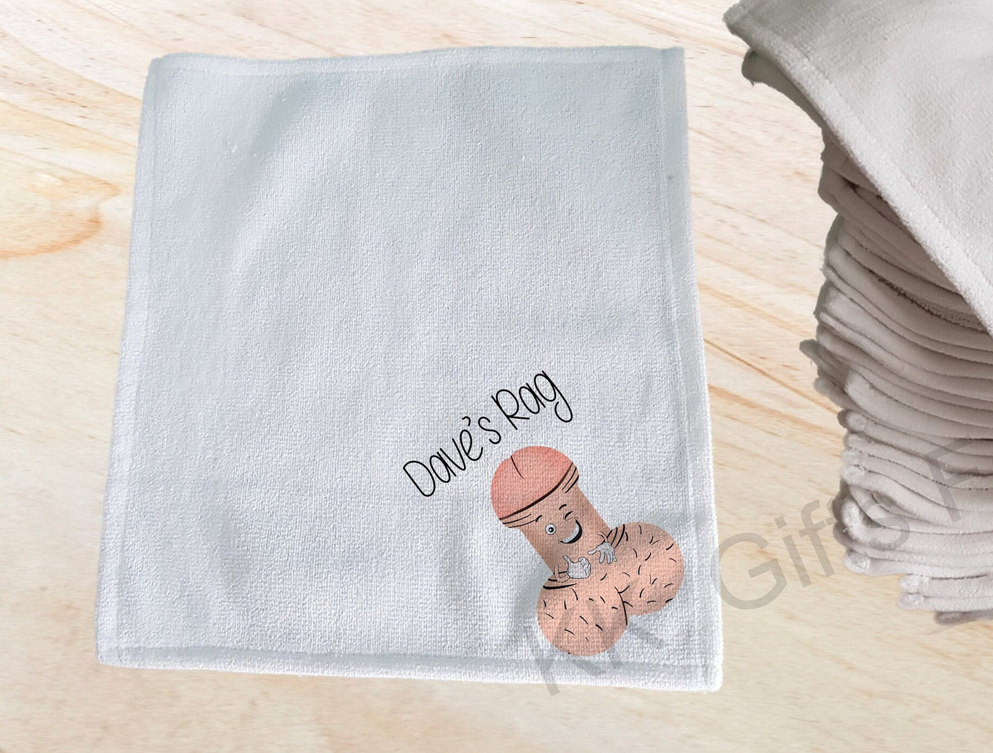 Personalised Rude Gift, Wash Cloth For Him, Funny Gift For Boyfriend, Cum Rag Willy Wipe