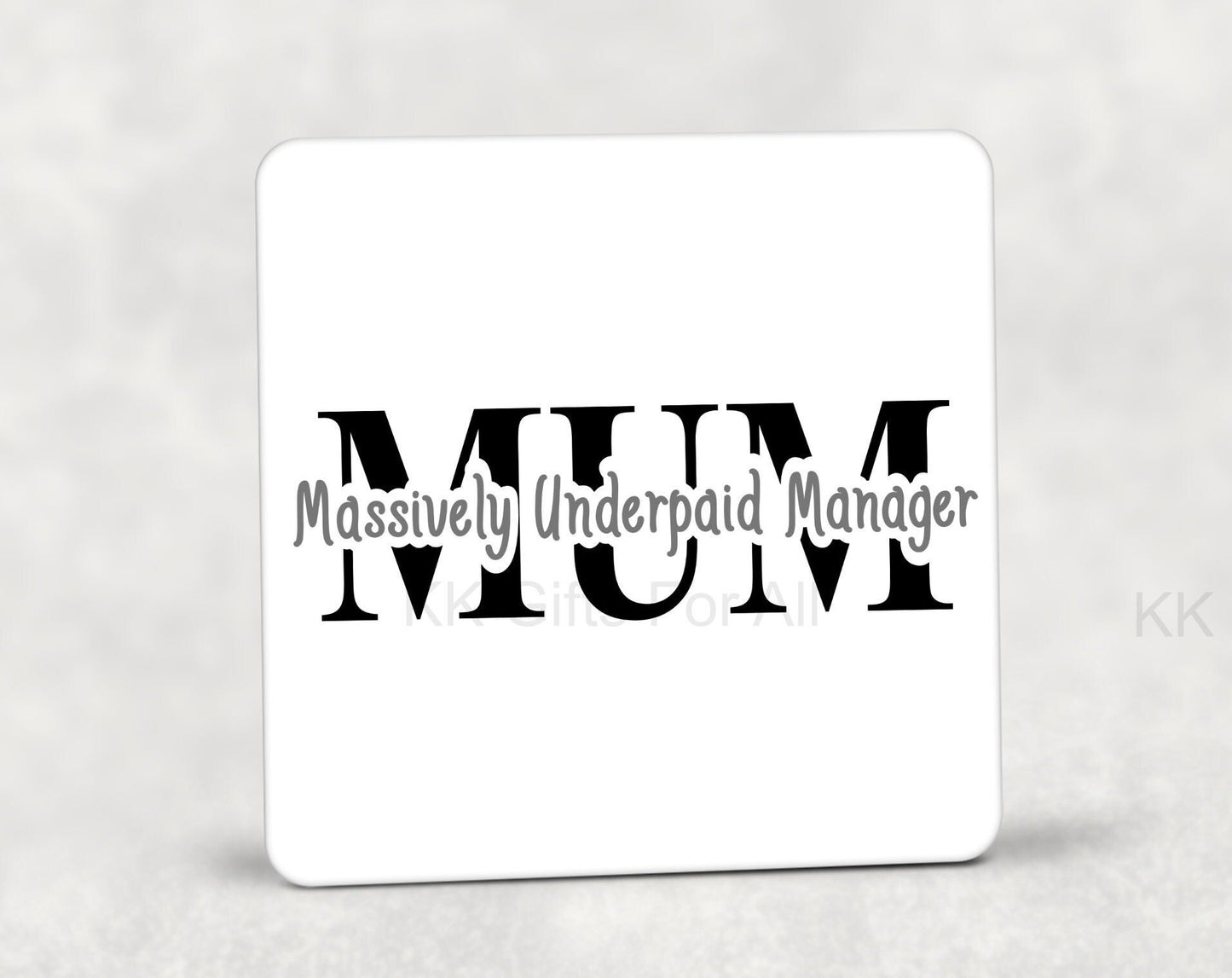 Massively Underpaid Manager Mum Mug & Coaster Set, Best Mum Ever, Thank You Mum, Mother's Day Gift