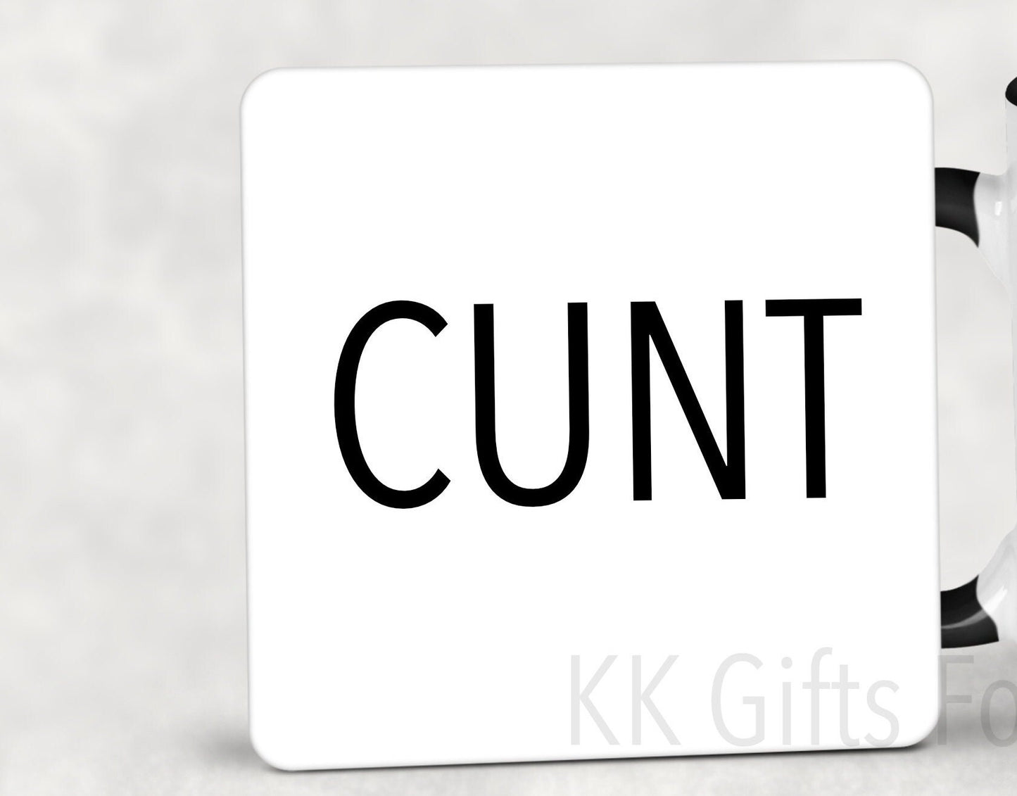 Cunt Mug & Coaster Set, Adult Humour Gift, Offensive Gift For Her, Inappropriate Office Coffee Mug, Rude Sweaty Mug And Coaster, Sarcastic