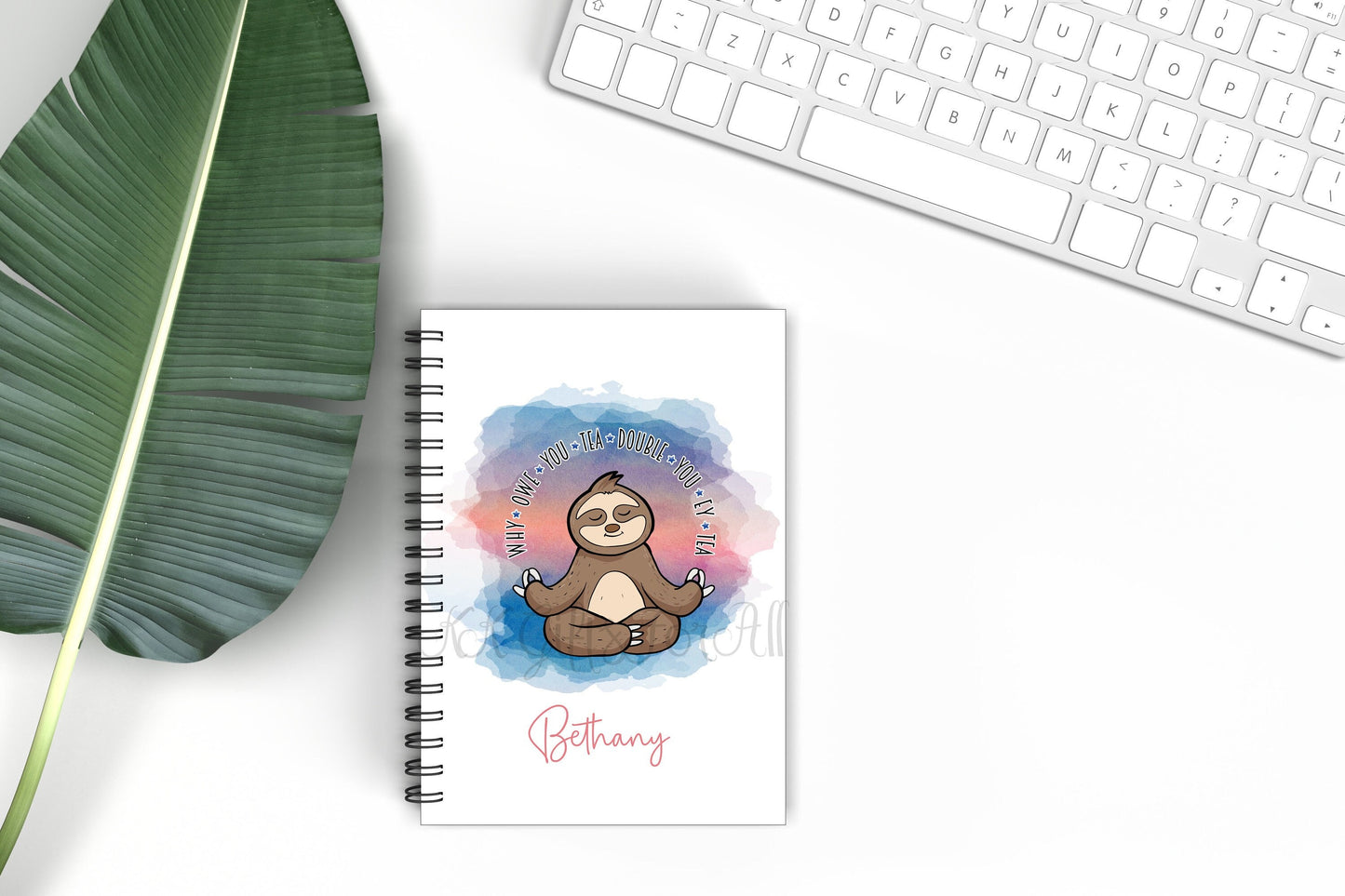 Subtly Swearing Sloth Notebook, Gift For Best Friend, Birthday Gift For Her, Personalised Notepad, A5 Notebook, Gifts For Him