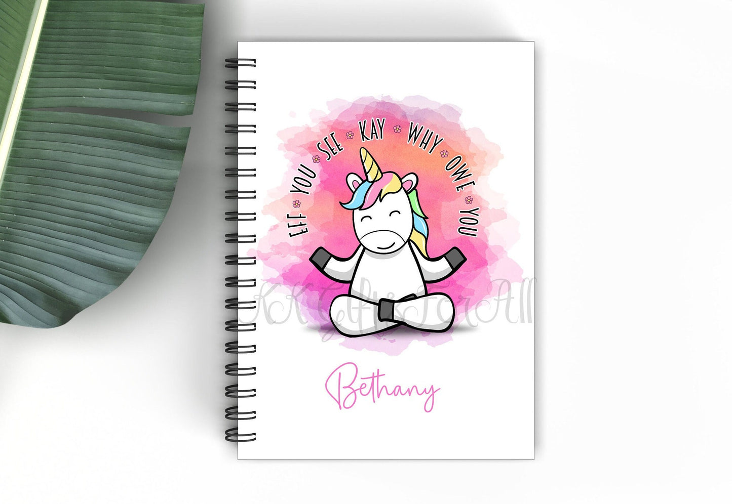 Personalised Swearing A5 Notebook, Birthday Gift For Friend, Adult Rude Notes