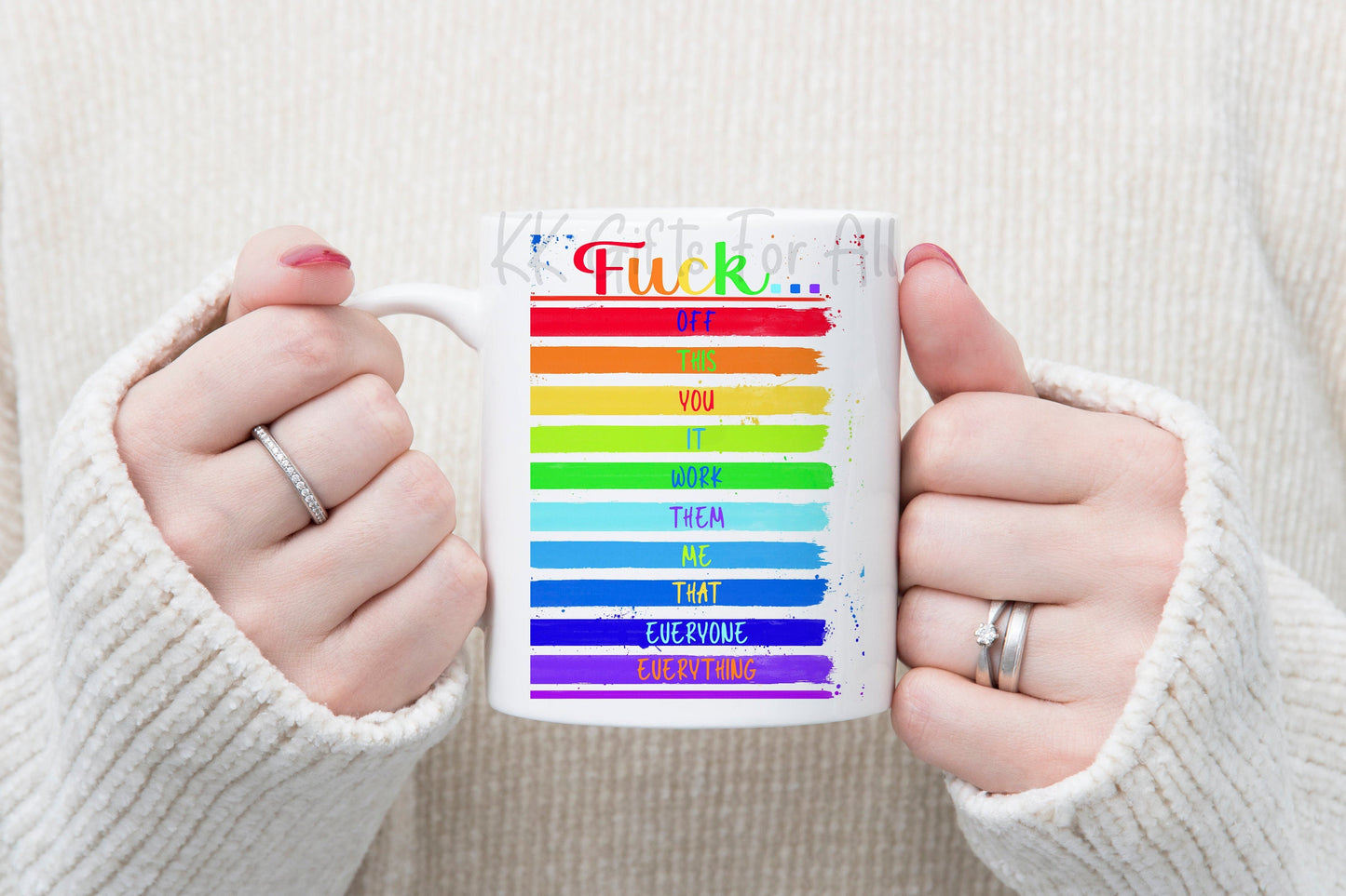 Swearing Mug & Coaster Gift For Adult, Rude Affirmation Birthday Gift