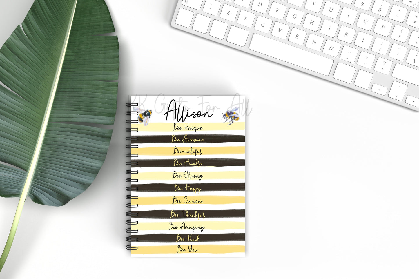 Bee Kind Notebook, Gift For Mum Or Friend, Birthday Gift For Her, Personalised Notepad, A5 Binded Lined Notes, Bee Kind, Bumble Bee Notepad,