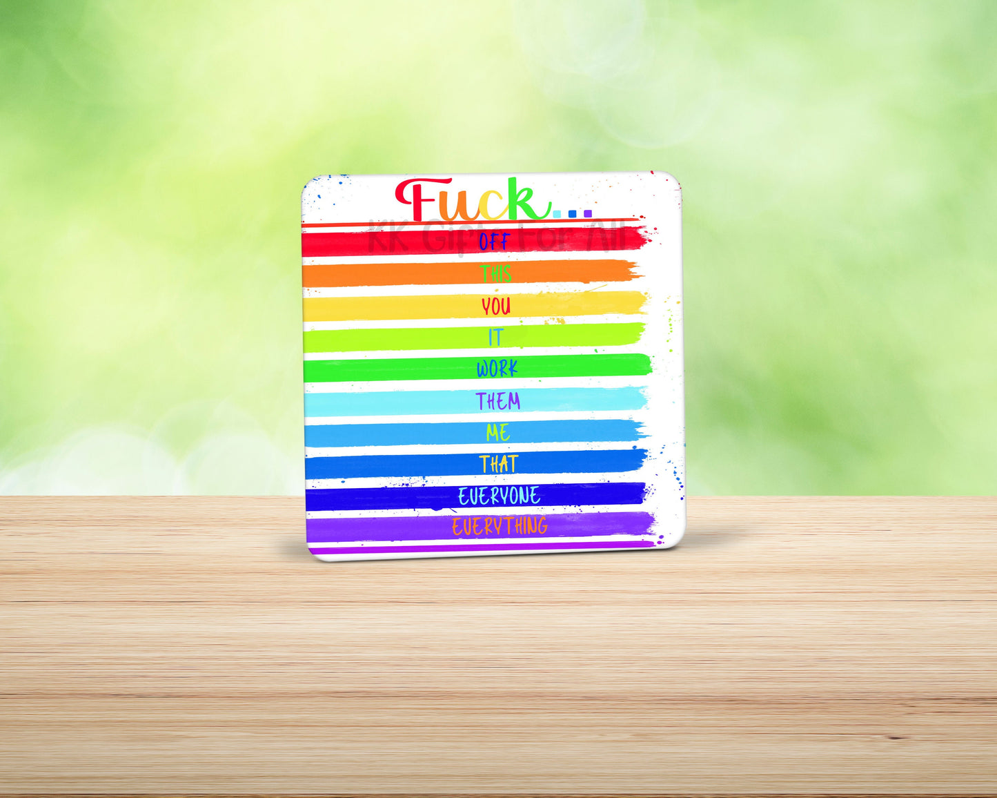Swearing Mug & Coaster Gift For Adult, Rude Affirmation Birthday Gift
