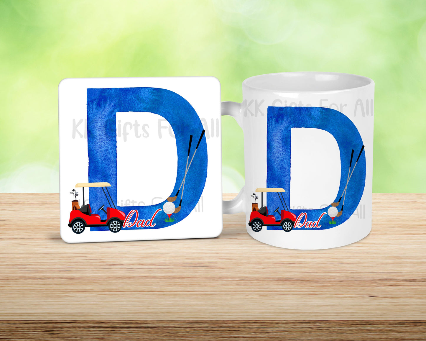 Dad Golf Mug, Dad Birthday Gift, Gifts For Him, Fathers Day Gift For Golf Lover, Golfer Gift Idea, Mug & Coaster Gift Set, Personalised Gift