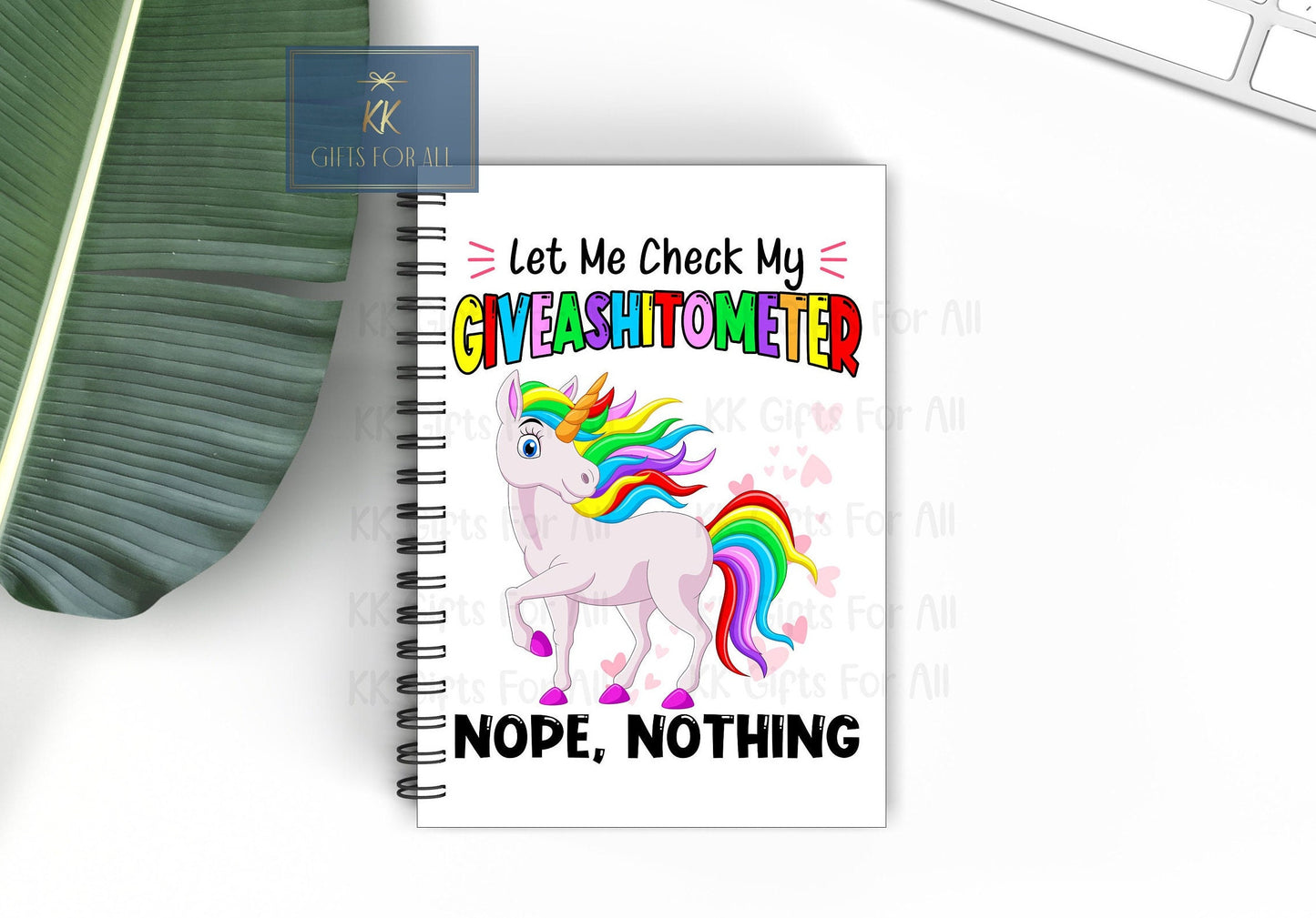 Adult Humour Unicorn Notebook, Funny Unicorn, A5 Lined Notepad, Rude Funny Gifts