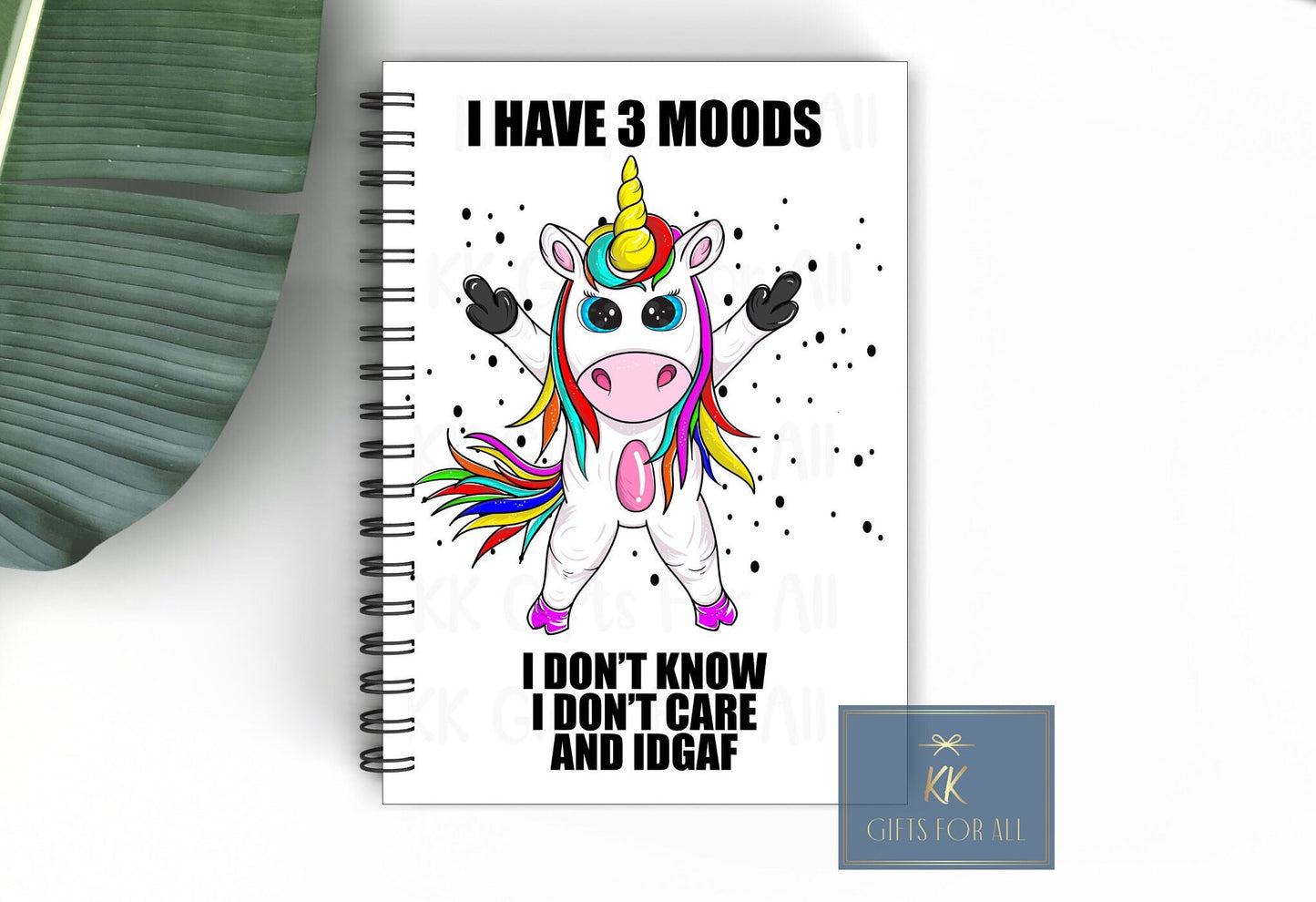Unicorn Notebook, Gift For Friend, Birthday Gift For Her, Personalised Notepad, A5 binded lined Notes