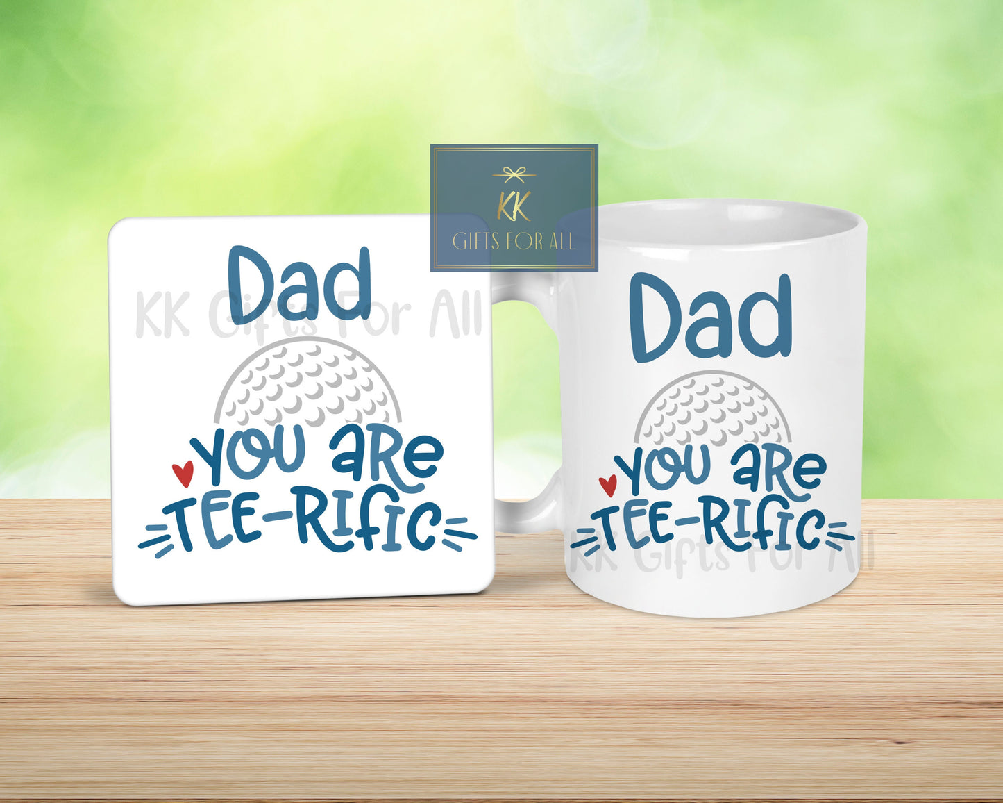 Dad You Are TeeRific, Father's Dad Gift, Dad's Birthday, Gift For Golfer Grandad, Mug And Coaster Gift, Terrific, World's Best Dad, Daddy